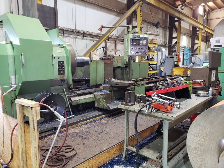 58" X 236" Dainichi M112 CNC Flat Bed Lathe, 1984- Fanuc Control, 40" Chuck --- MAKE OFFER ---