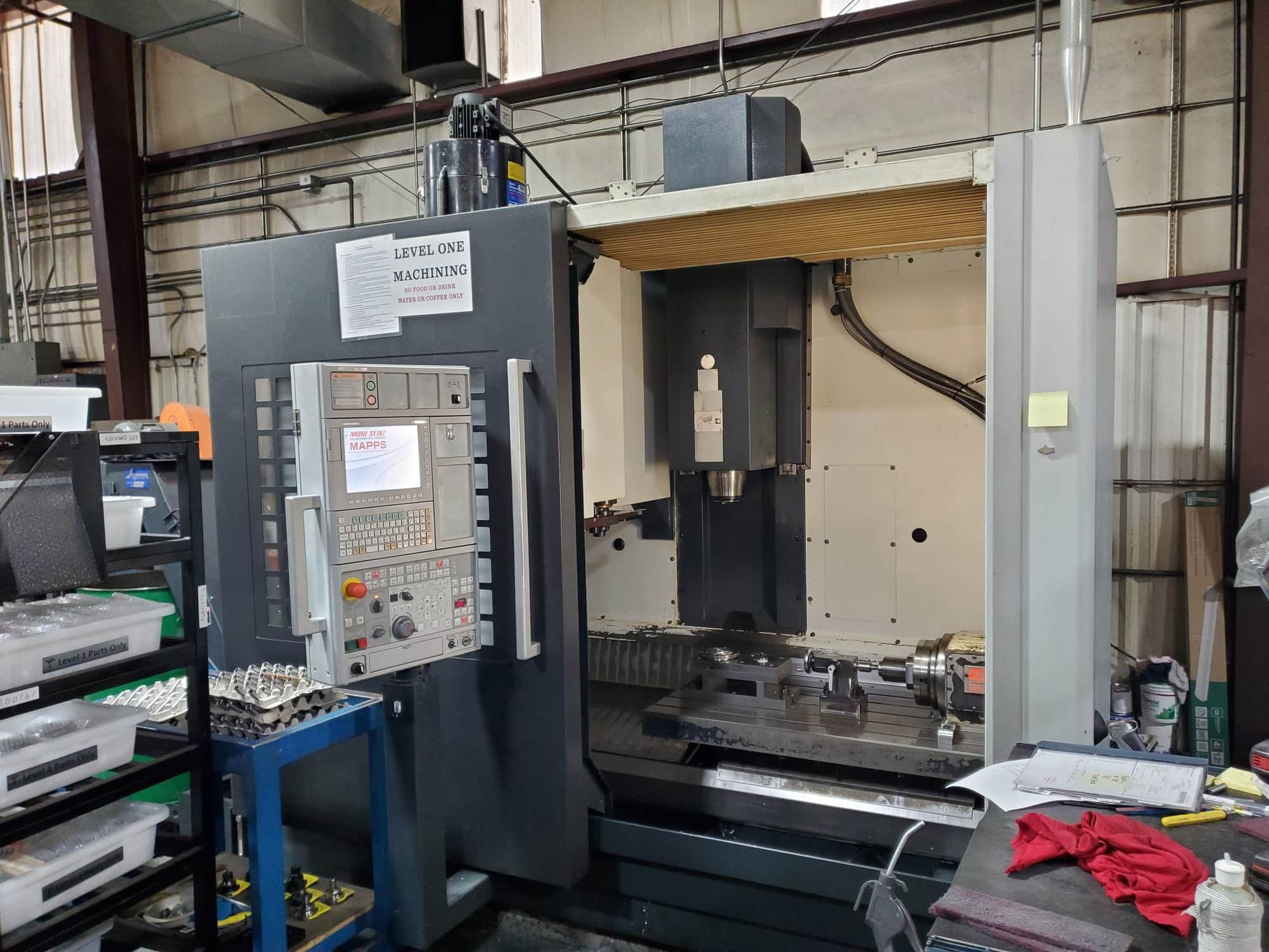 DMG Mori Seiki Dura Vertical 1035 Eco VMC, 2012 - Glass Scales, TSC, Chip Conveyor, Full 4th Axis, CAT 40