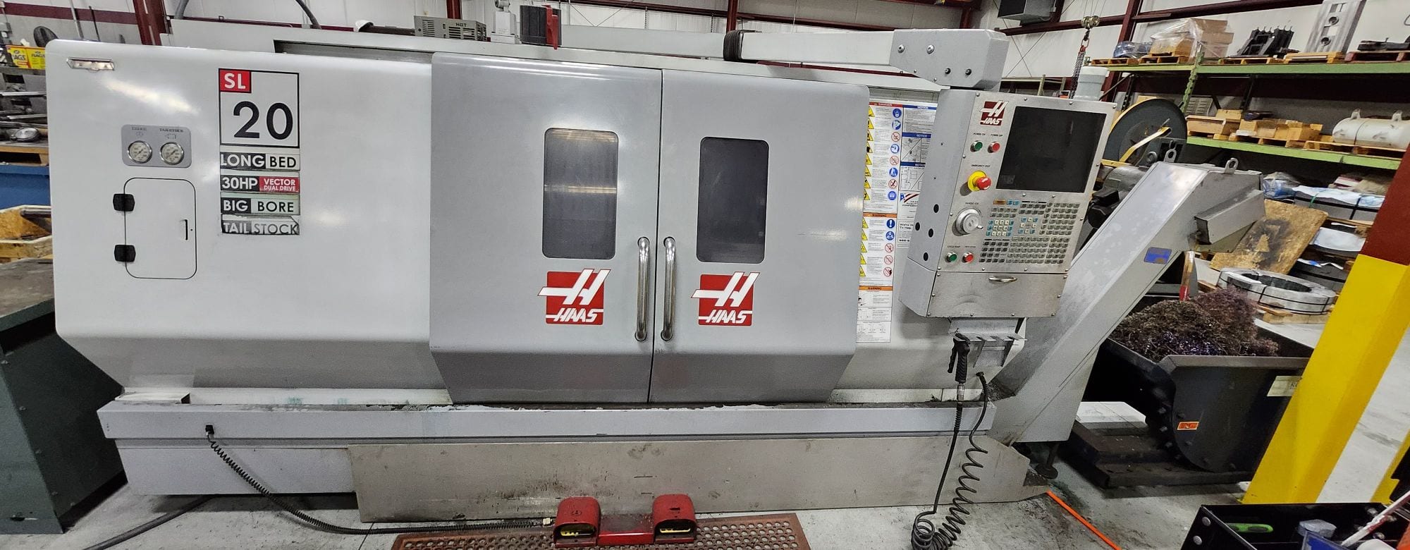 Haas SL-20 BL CNC Lathe, 2009 - Long Bed, Big Bore, Tailstock