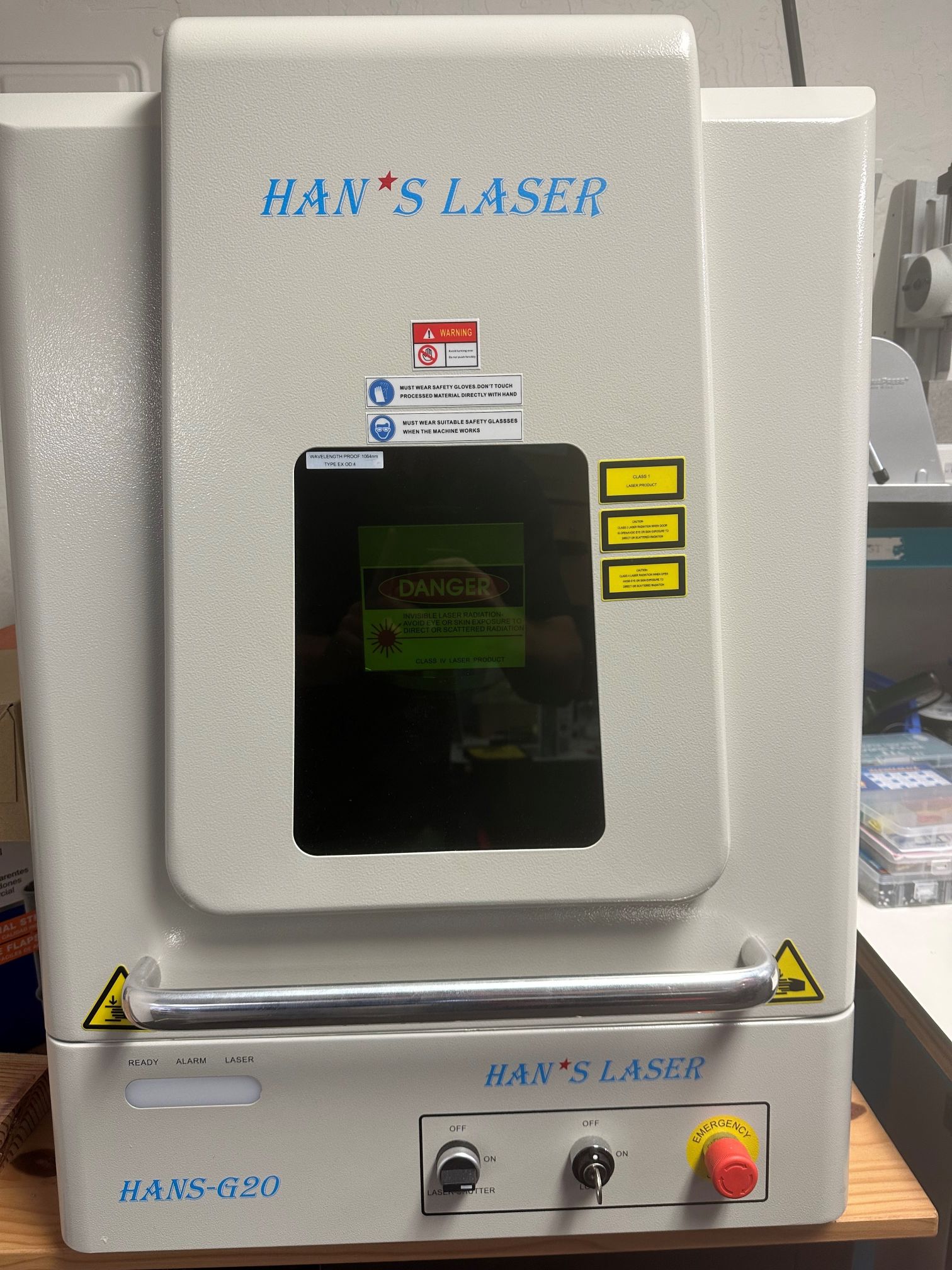Han's G20 Laser Marking System, 2020 - Low Hours, Fume Extractor