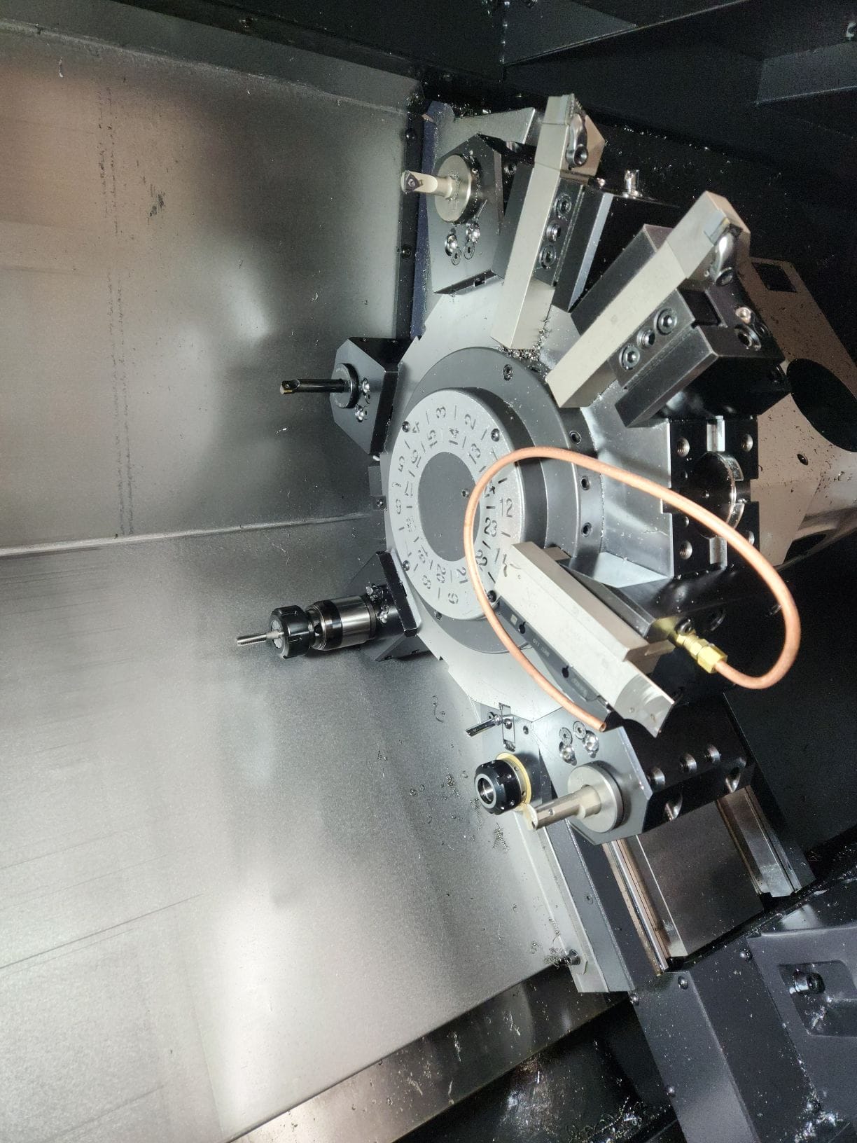 Smart NL-2000M CNC Lathe, 2021 - Tool Presetter, Tailstock, Parts Catcher, Live Tool Holders - Image 4