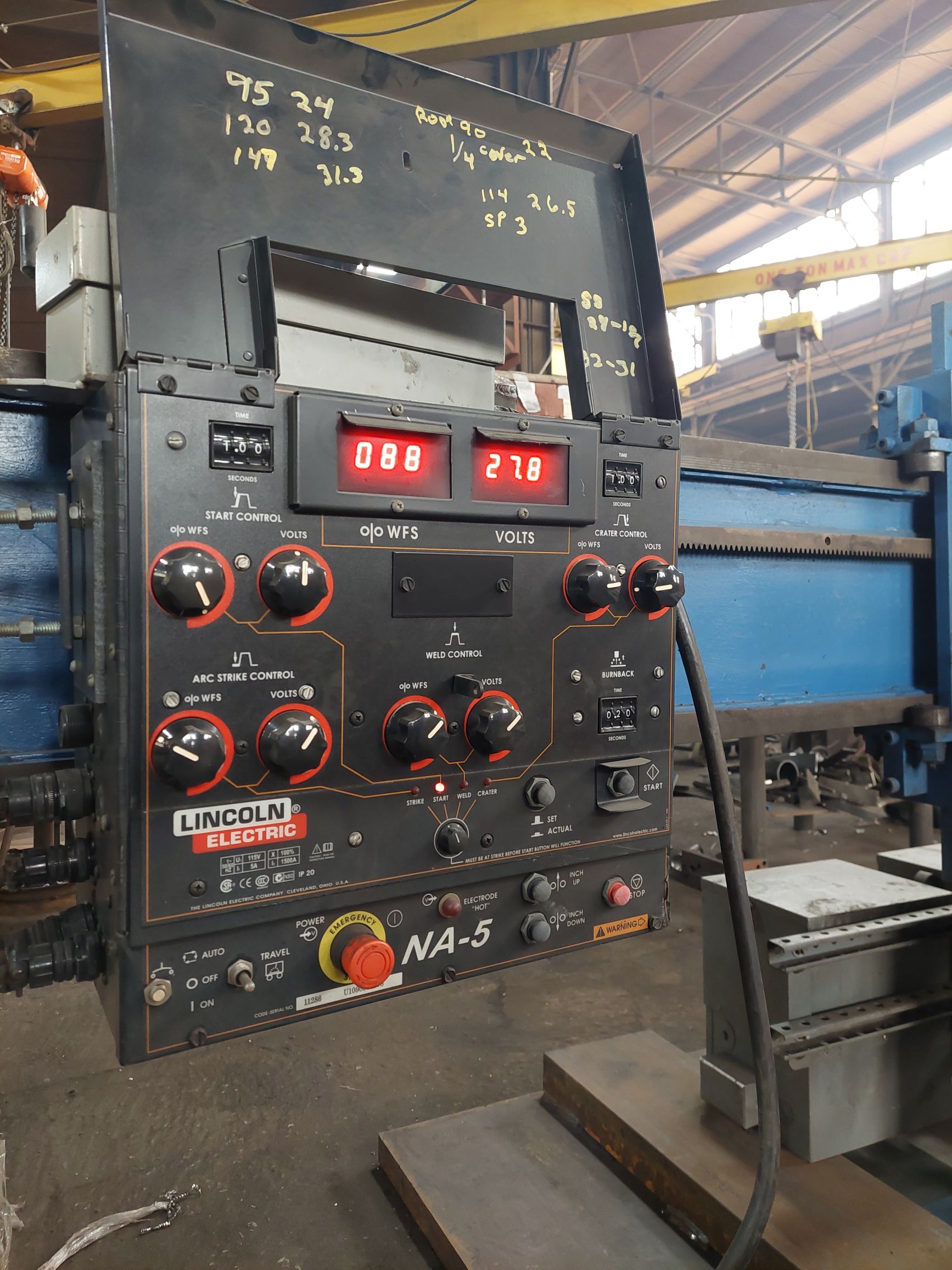 Lincoln Sub Arc Welding System- 12'x12' Pandjiris Manipulator, Lincoln NA-5 Control Box, Lincoln DC600 Power Source, Lincoln Wire Drive System. - Image 3