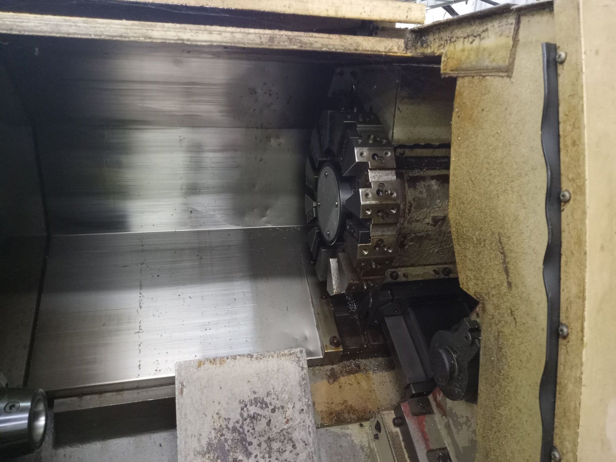 Okuma Howa ACT-35 CNC Lathe, 1997 - Tailstock, Chip Conveyor - Image 9