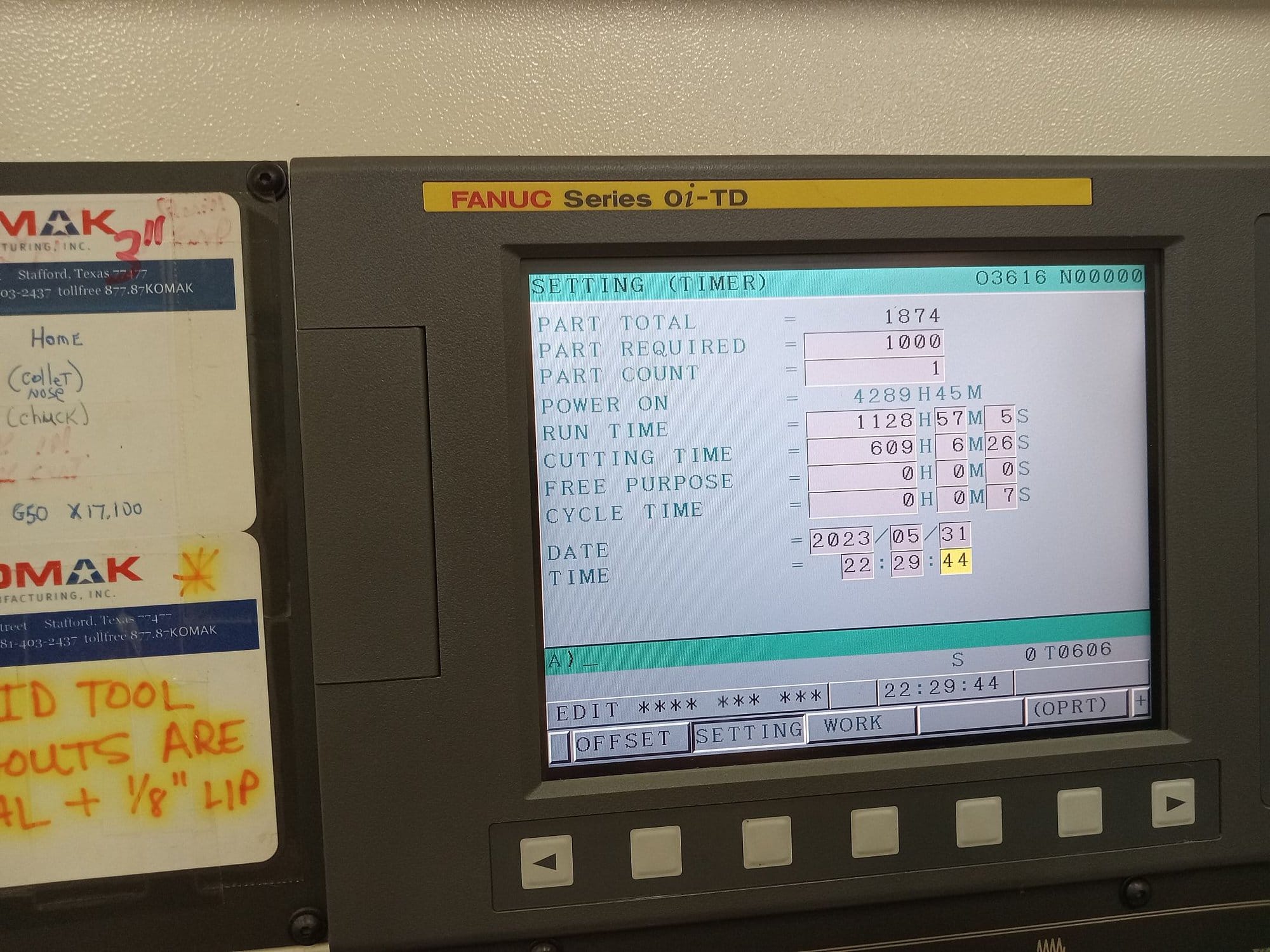 Johnford SL-500 CNC Lathe, 2010, 609 Cutting Hours - Image 9