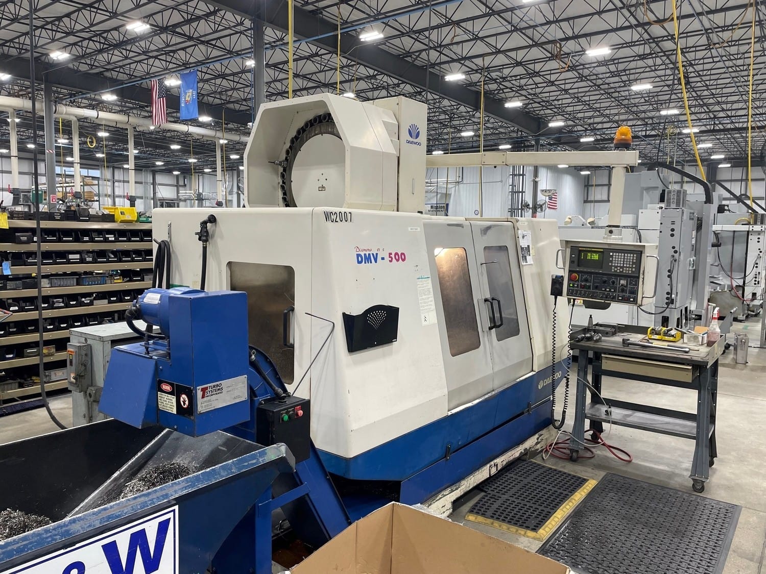 Daewoo DMV 500 CNC VMC, 1999 - 4th Axis Wired and Ready - Image 3