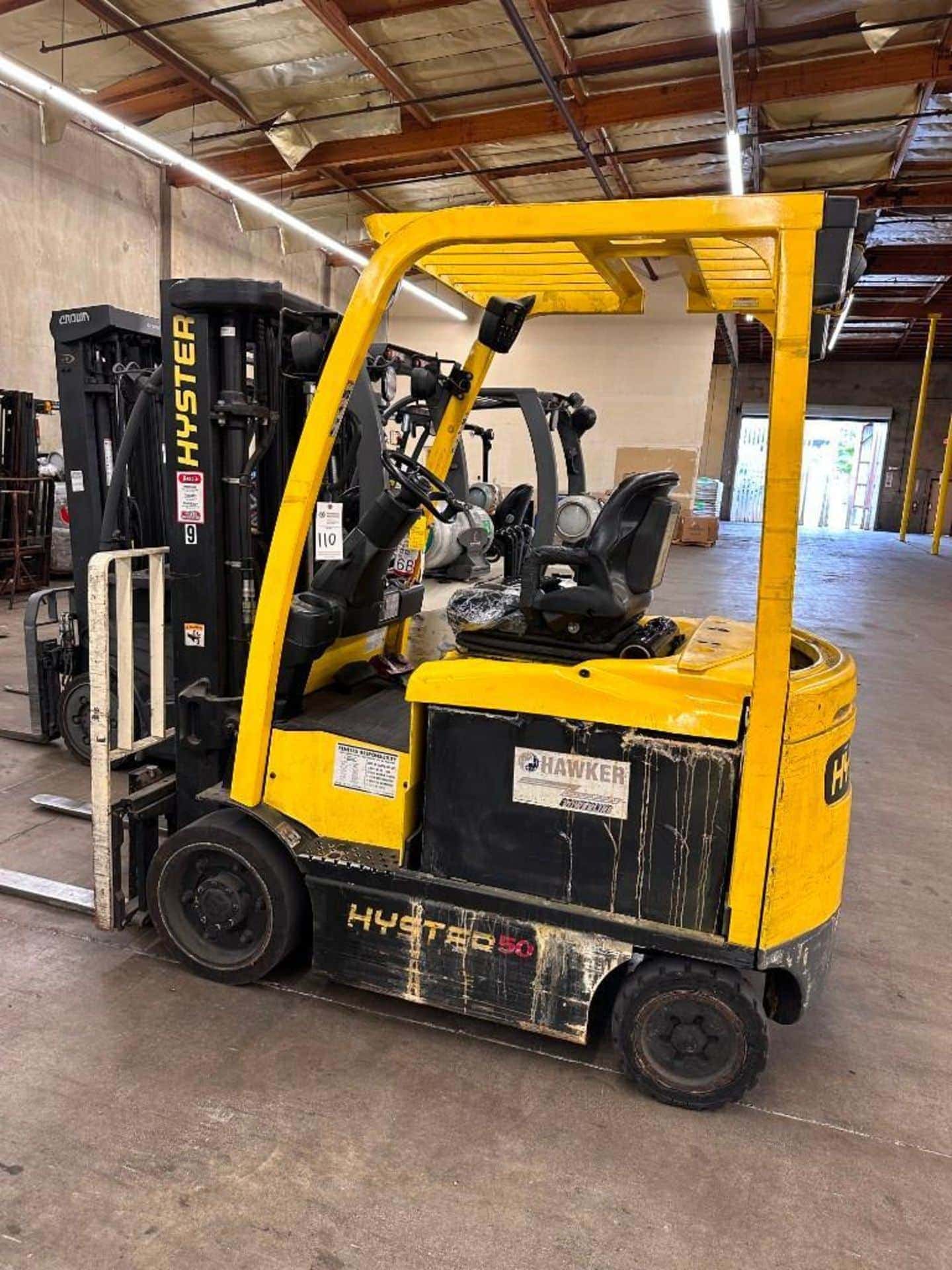 5000lb-hyster-e50xn-33-electric-forklift-lot110 5000lb hyster e50xn-33 electric forklift