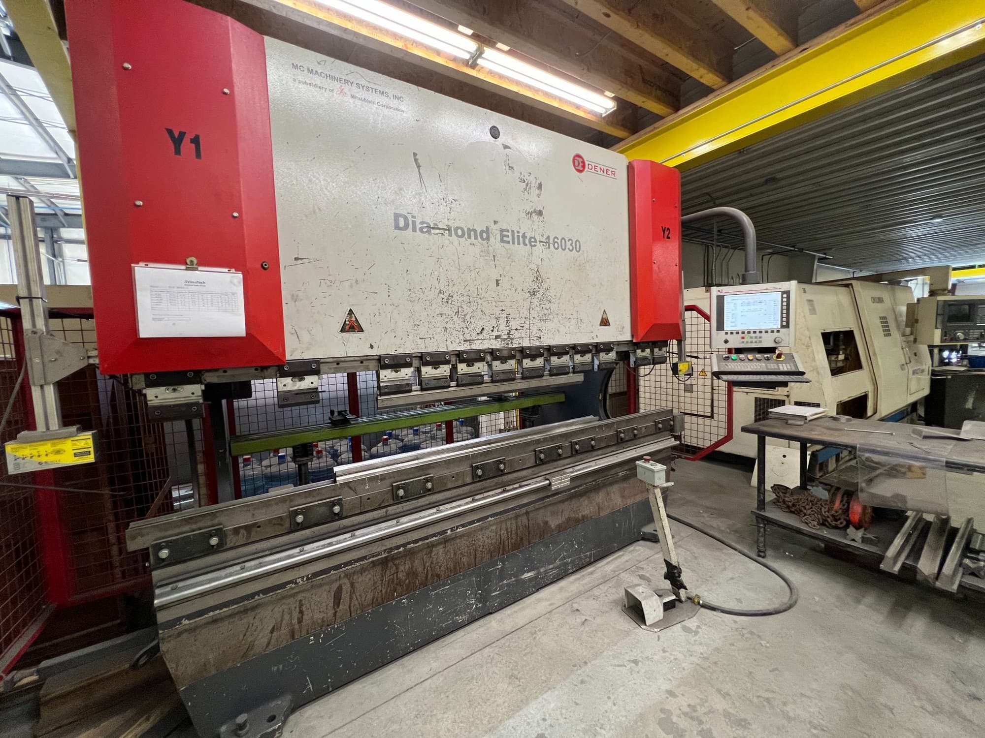 160 ton X 10 Mitsubishi Dener Diamond Elite 16030 Hydraulic Press Brake, 2012 - Tooling Included