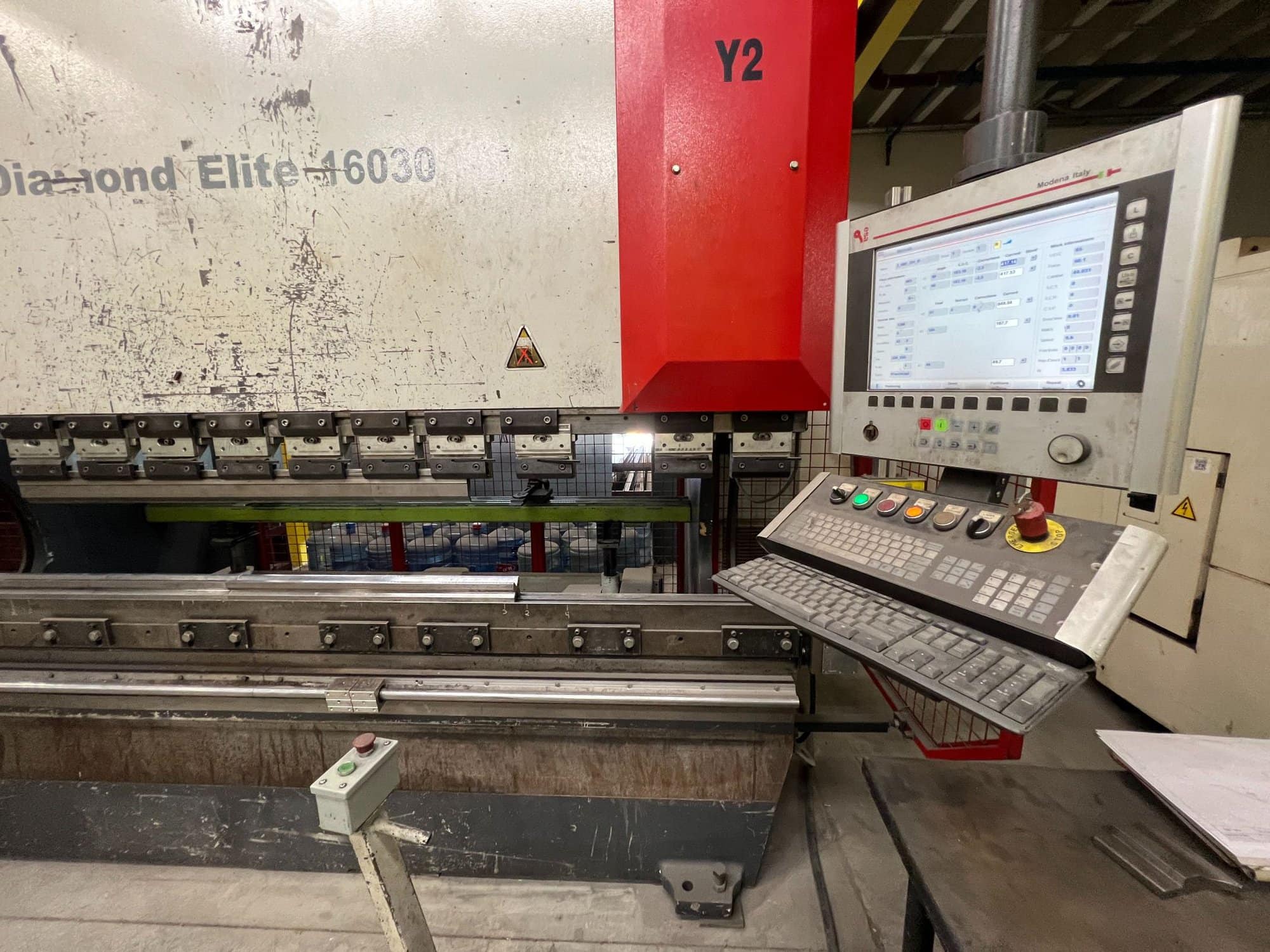160 ton X 10 Mitsubishi Dener Diamond Elite 16030 Hydraulic Press Brake, 2012 - Tooling Included - Image 5