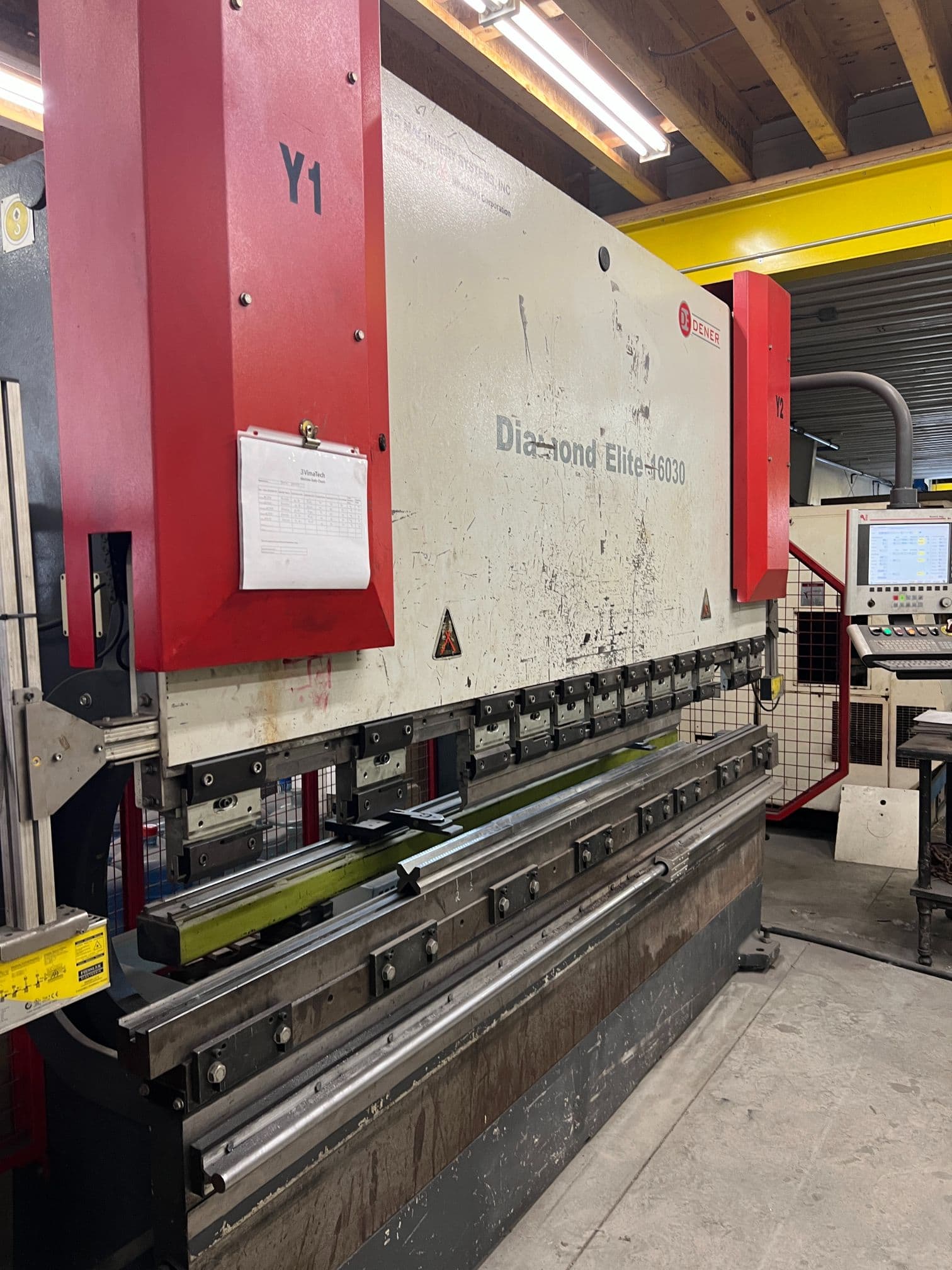 160 ton X 10 Mitsubishi Dener Diamond Elite 16030 Hydraulic Press Brake, 2012 - Tooling Included - Image 14