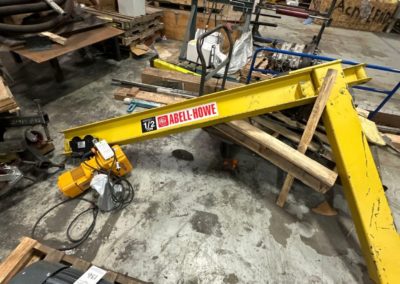 abell howe 1/2 ton gantry crane with harrington half ton electic hoist