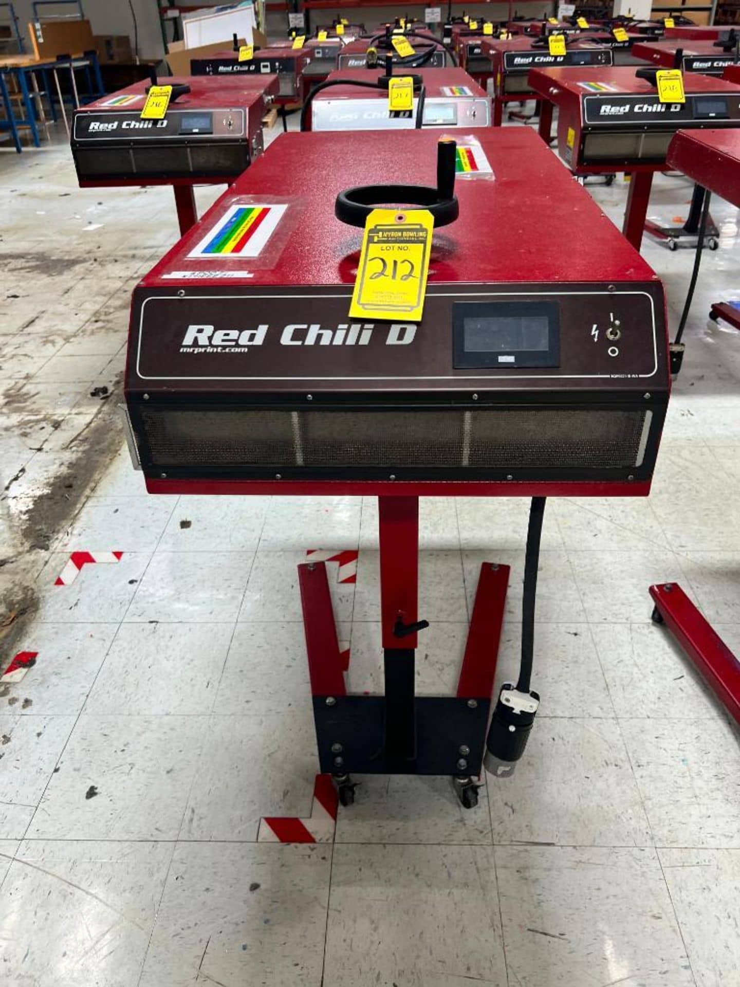hot box dryers custom ink screen printing apparel equipment auction