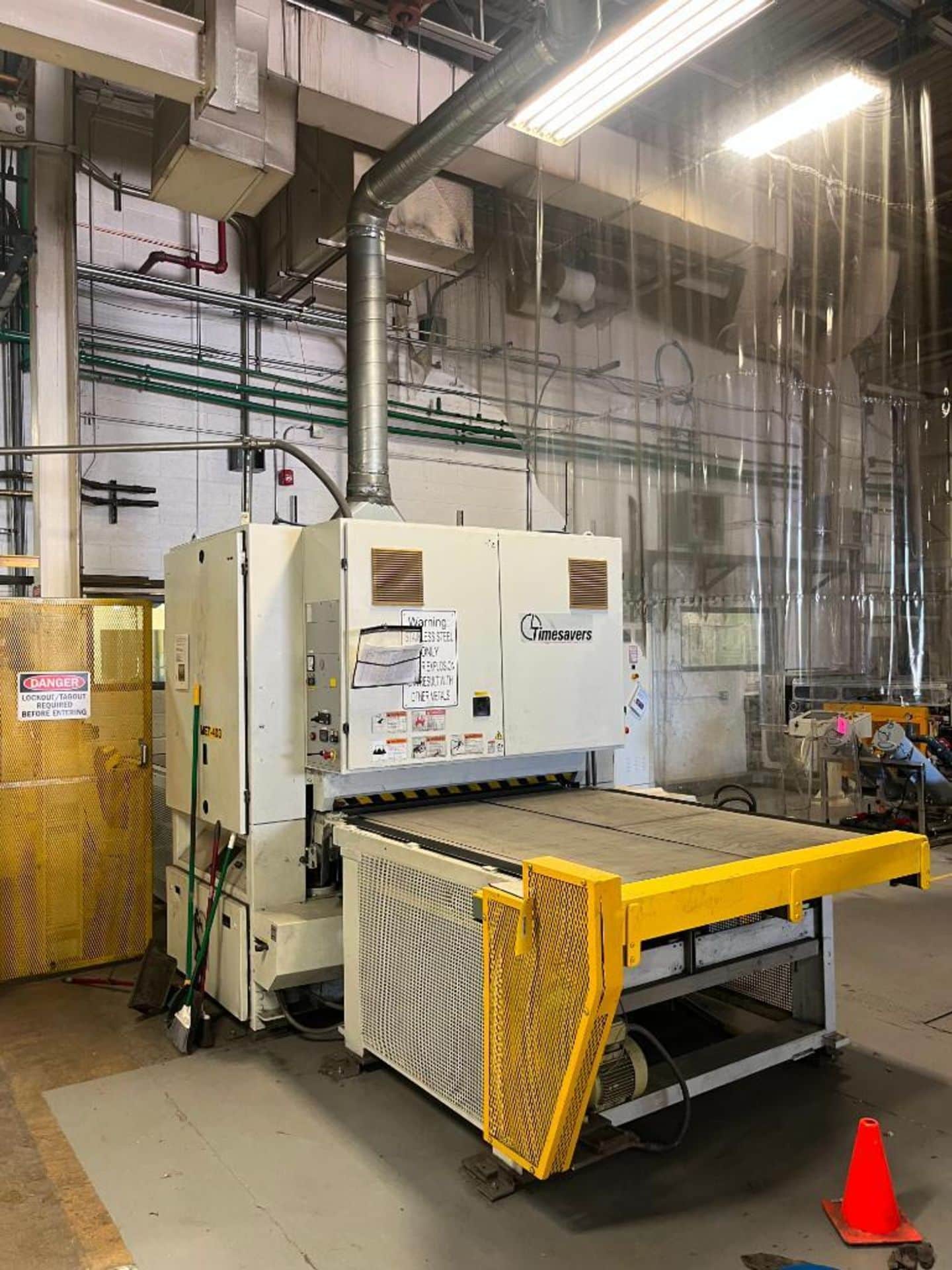 timesavers-grindmaster-50-inch-grinder-lot345 timesavers grindmaster 50 inch grinder 48hp model 101 3-ph 460 volt