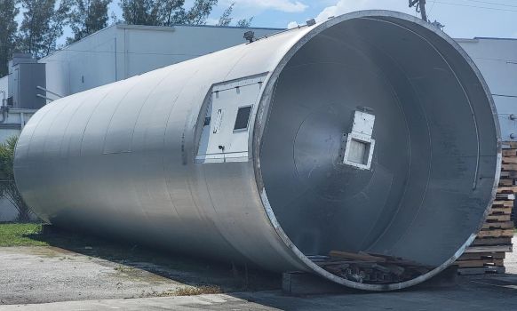 5110 CU. Ft. Peabody TecTank 12' x 54' Aluminum Silo, 1993