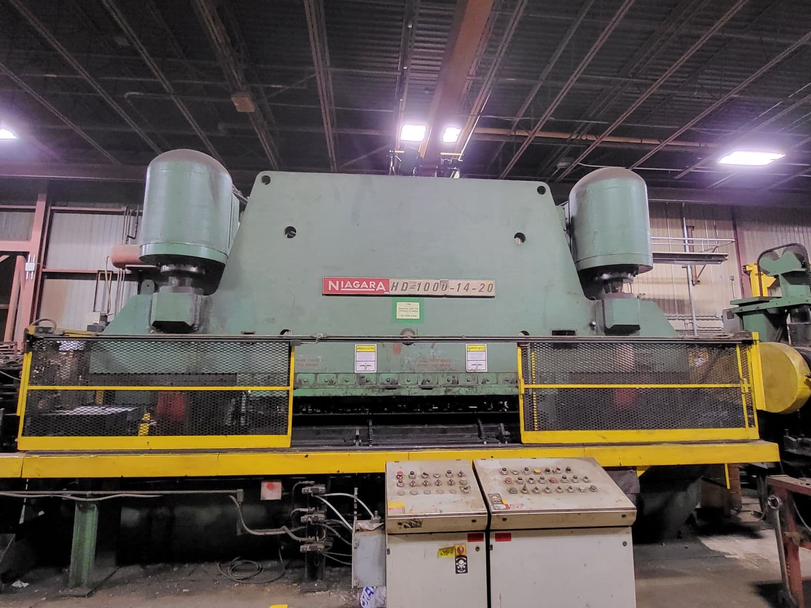 1000 Ton x 20' Niagara HD-1000-14-20 Hydraulic Press Brake, 1976 - Punch Press Fitted