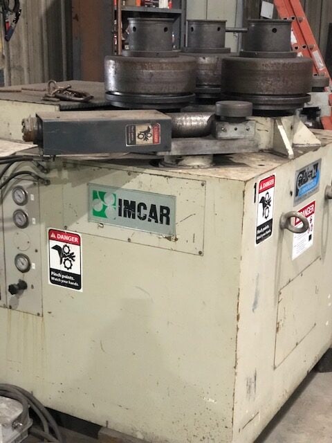 5"x5"x1/2" Imcar CPHV 120 Double Initial Pinch Universal Hydraulic Angle Bending Roll, 2007