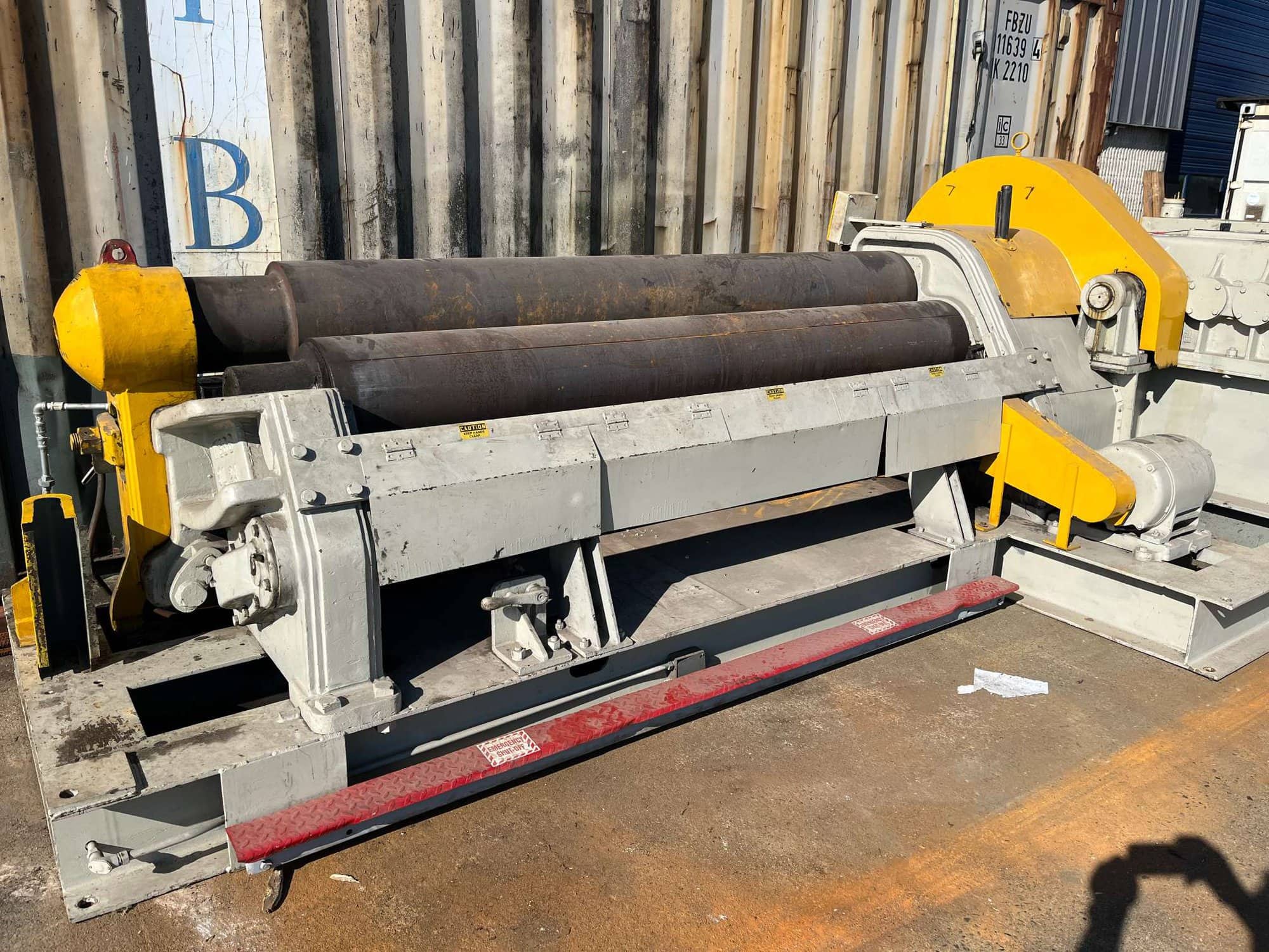 5/8" x 8' Webb 9L-1208 Initial Pinch Plate Roll, Powered Rear Roll Adjustment