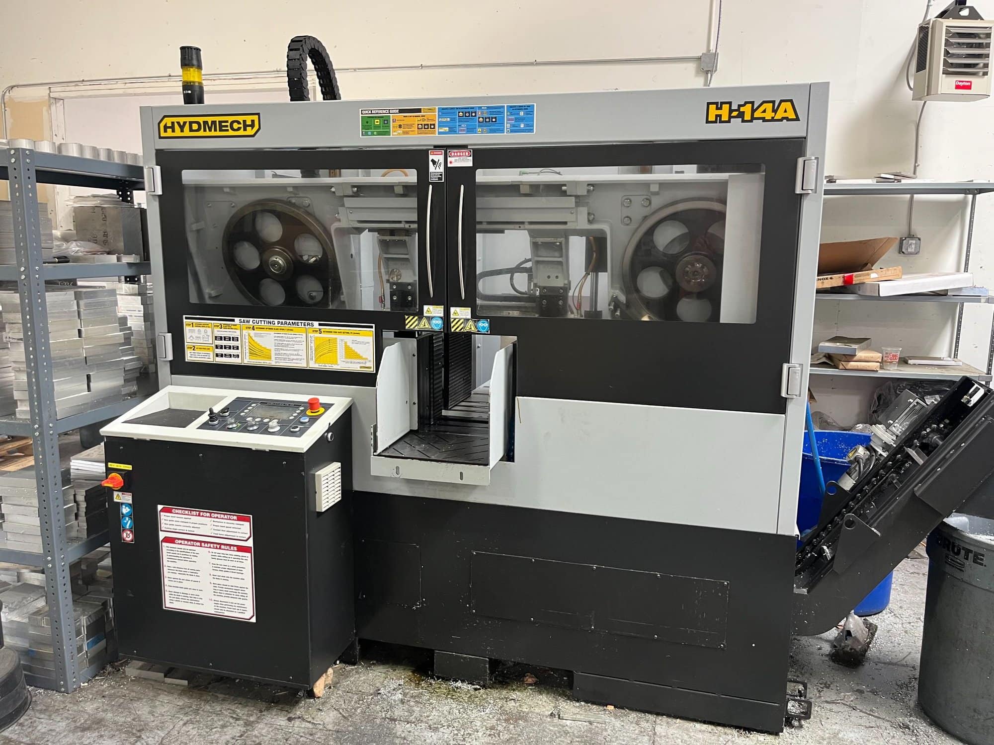 14" x 14" HydMech H14A Automatic Horizontal Bandsaw, 2019
