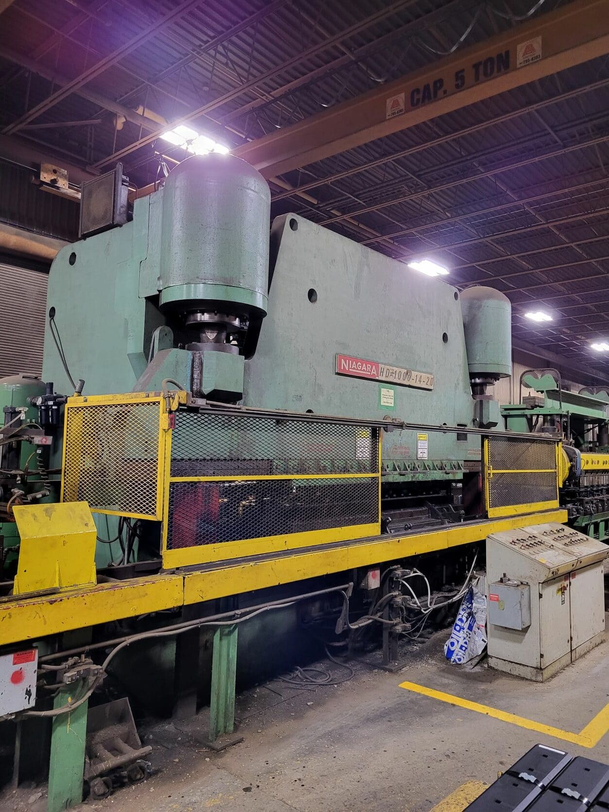 1000 Ton x 20' Niagara HD-1000-14-20 Hydraulic Press Brake, 1976 - Punch Press Fitted - Image 2