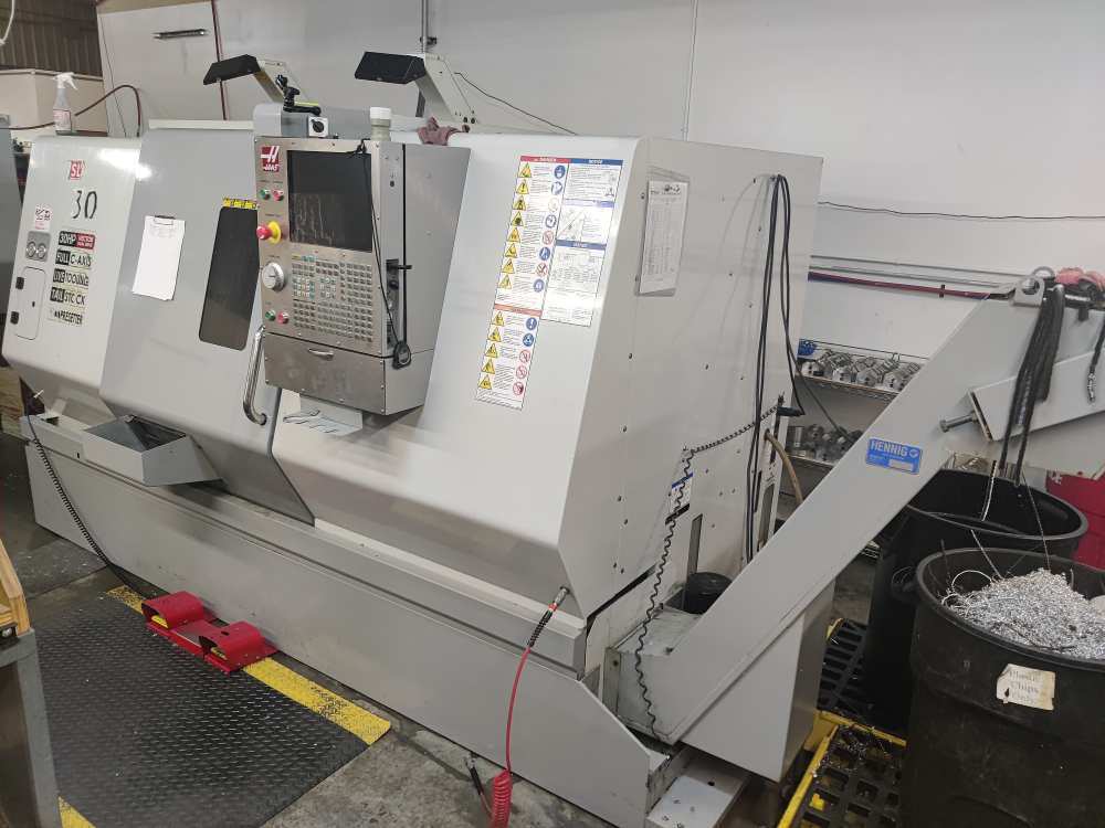Haas SL-30 T CNC Lathe, 2008 - Live Tooling, C-axis, Tailstock, Tool-Presetter - Image 2