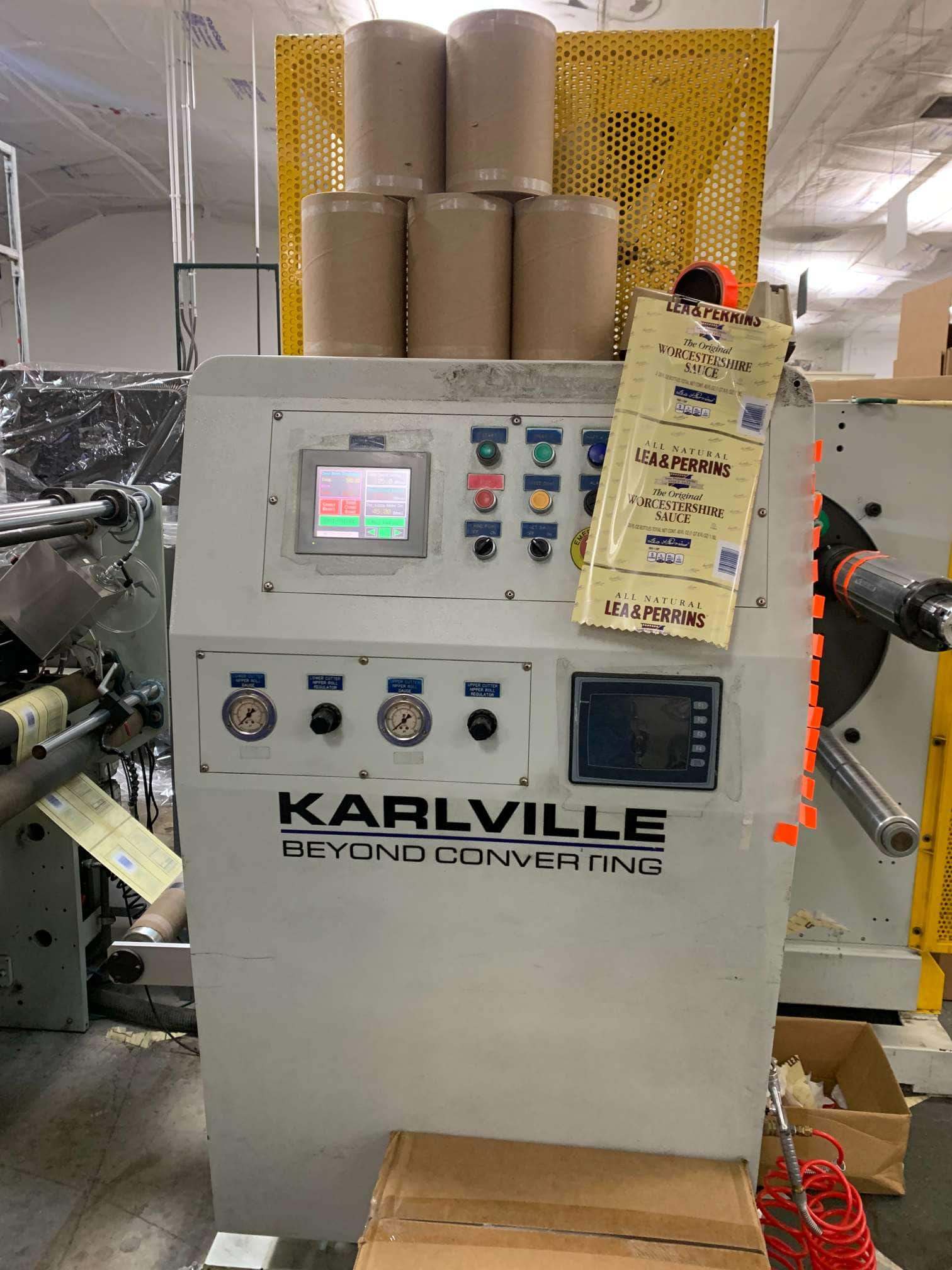 Karlville Seaming Machine For Shrink Labels, Unwind Unit, and Turret Rewind Unit, 2010 - Image 2