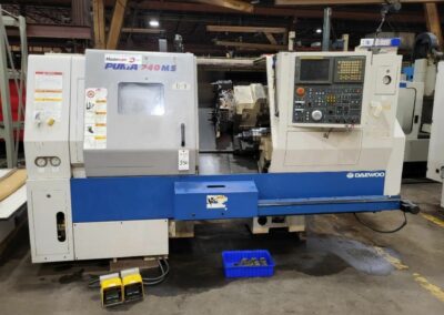 2004 doosan puma 240 msc live tool cnc lathe with sub spindle