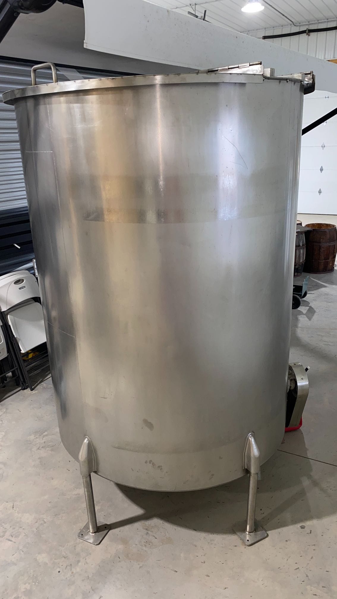 1000 Gallon Stainless Steel Single Wall Holding Tank, 2019- 1/2 HP Prop Mixer Sidebottom - Image 5