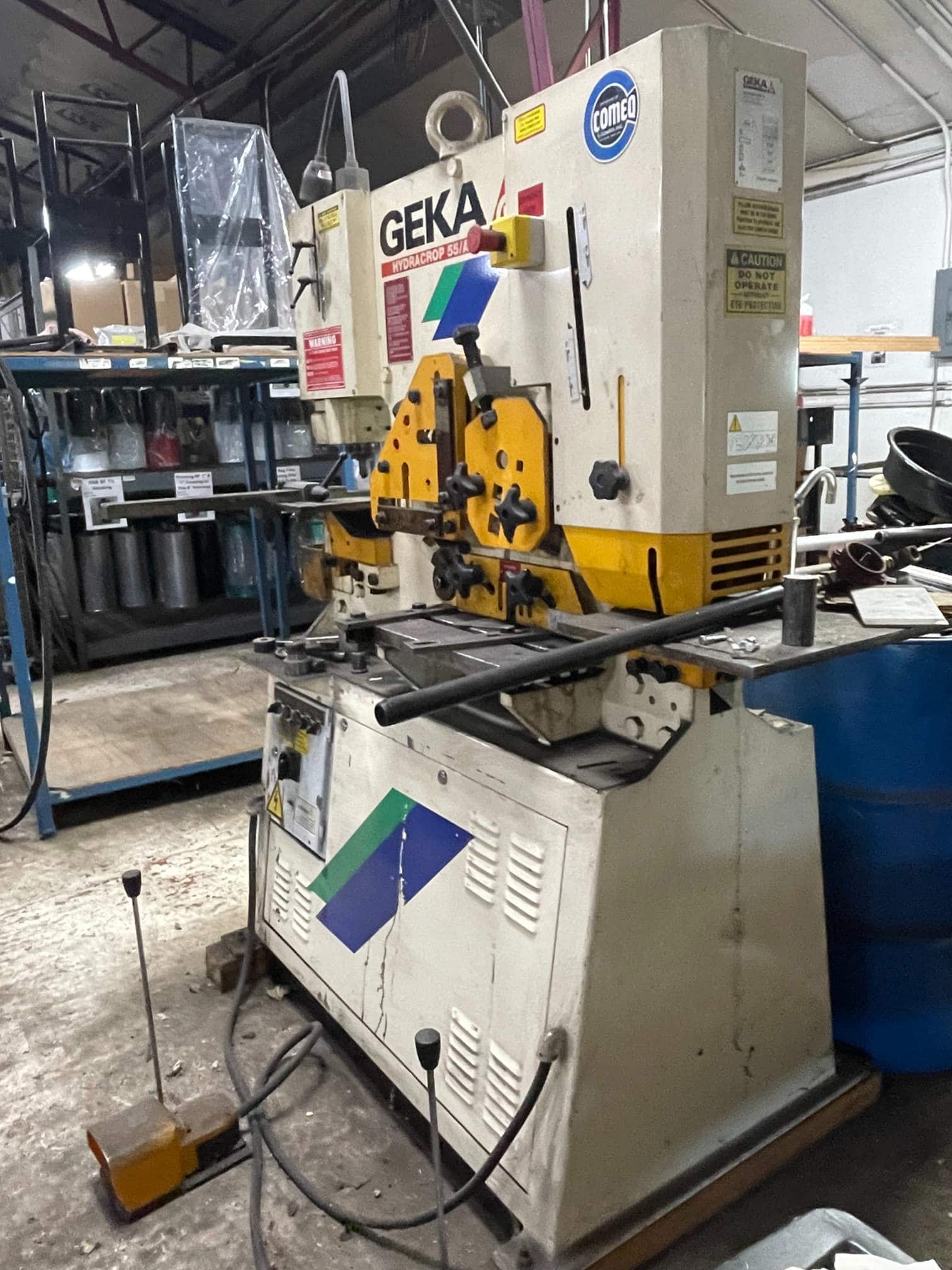 55 Ton Geka Hydracrop 55/A Ironworker, 2004 - 5 Different Workstations & 2 Cylinders to Complete 2 Different Tasks at Same Time! - Image 3
