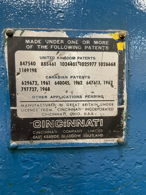 200 Ton x 12’ Cincinnati Hydraulic Press Brake, 1969 - Image 8