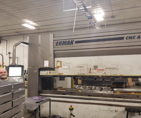193 Ton x 12' Ermak CNC AP 12'-193 Press Brake, 2010 - 4 Axis Backgauge, ER-90 3D Control
