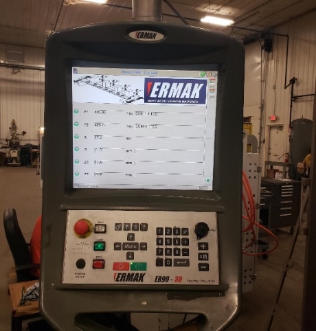 193 Ton x 12' Ermak CNC AP 12'-193 Press Brake, 2010 - 4 Axis Backgauge, ER-90 3D Control - Image 6
