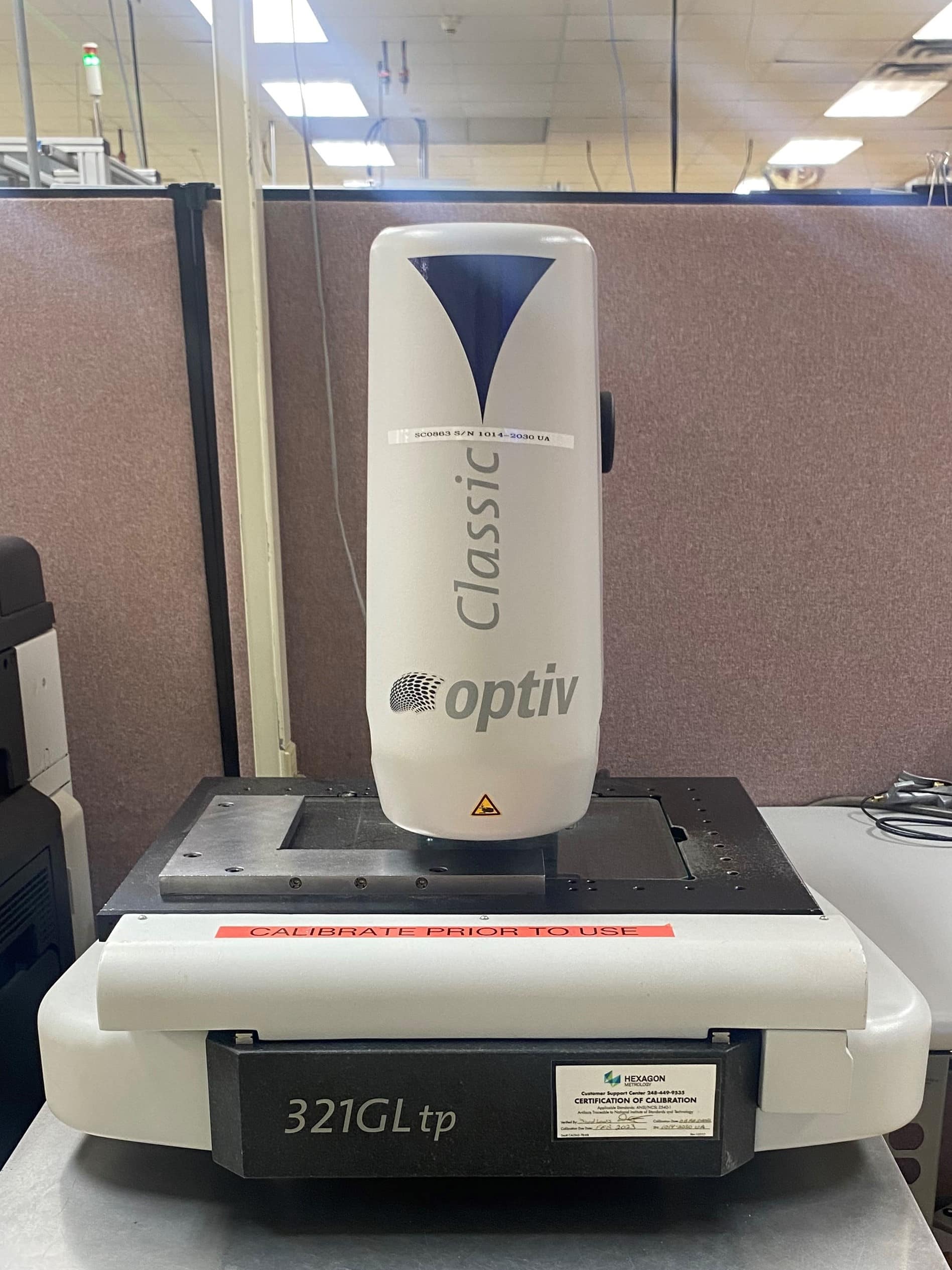 Hexagon Optiv Classic 321GLtp Vision Measuring System, 2014