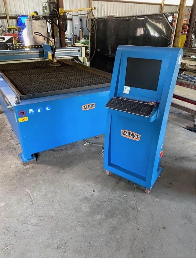 5' x 10' Baileigh PT-105HDW CNC Plasma Cutting Table, 2018 - SINGLE PHASE, Low Hours, Plasma Included