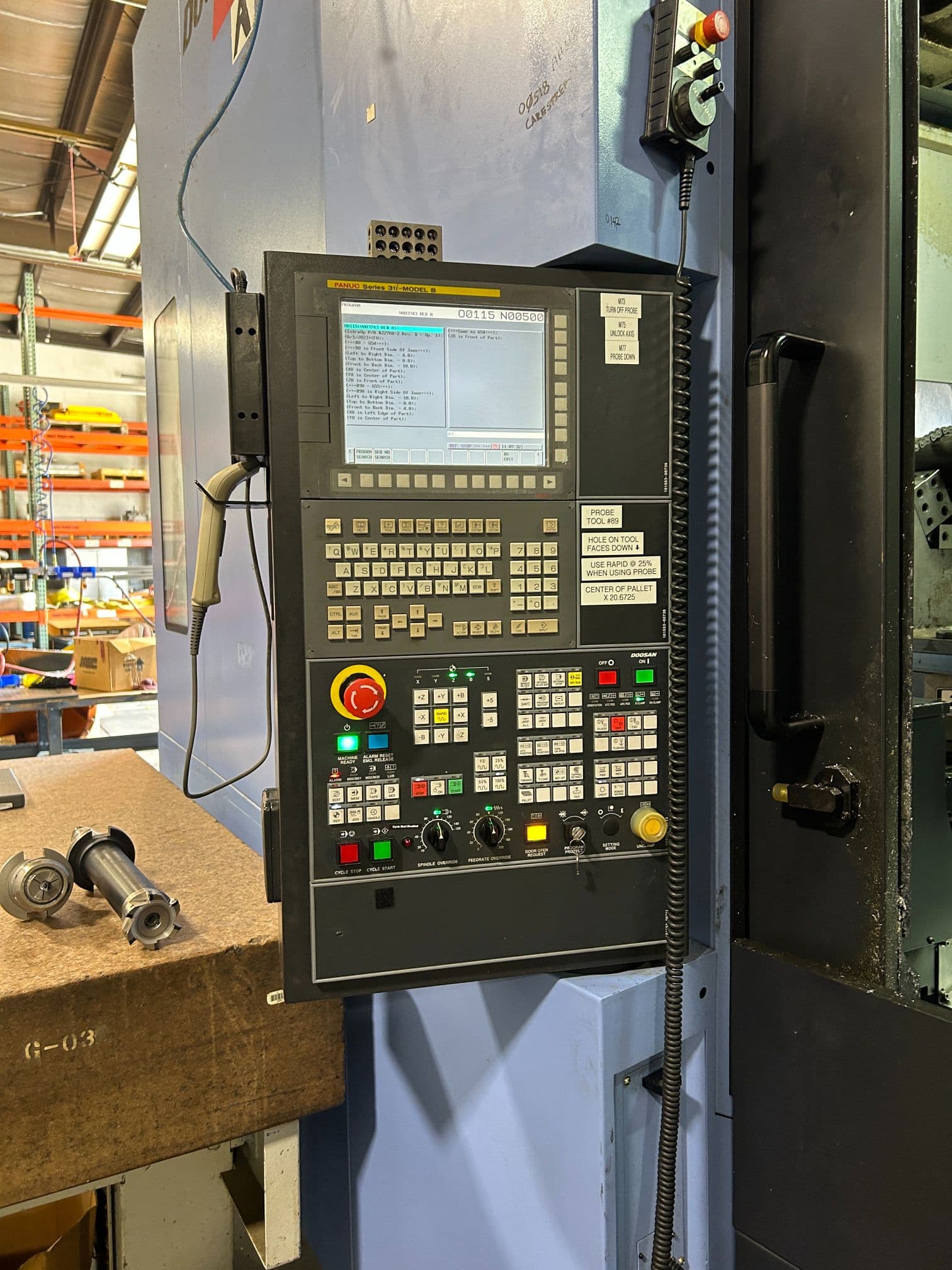 Doosan NHP 6300 CNC HMC, 2015 - Fanuc Control - Image 4
