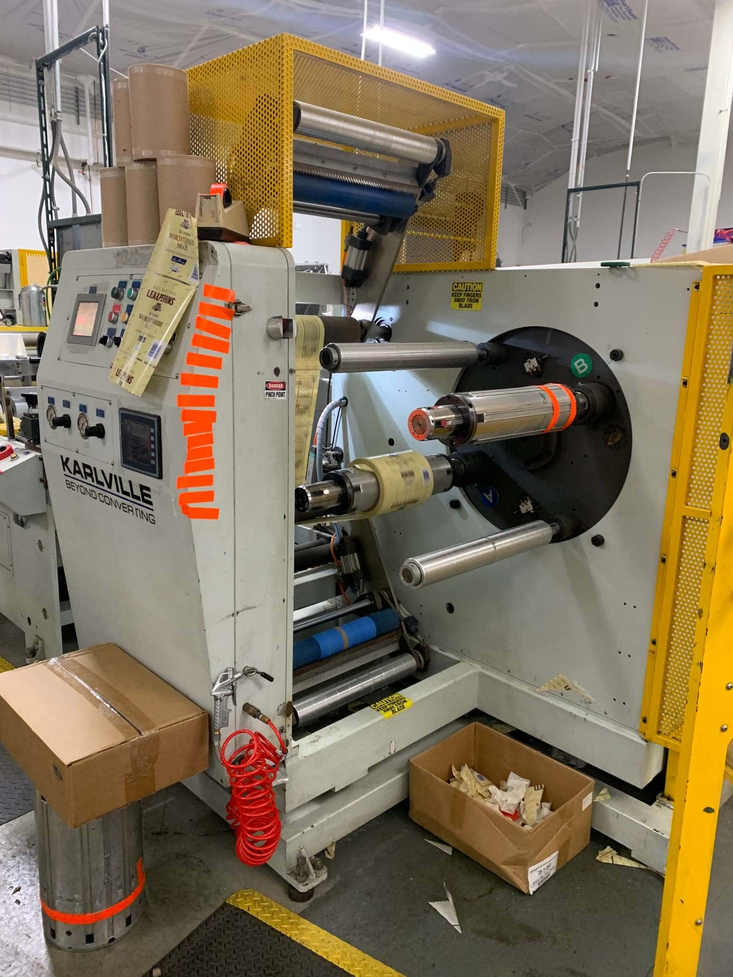 Karlville Seaming Machine For Shrink Labels, Unwind Unit, and Turret Rewind Unit, 2010 - Image 4