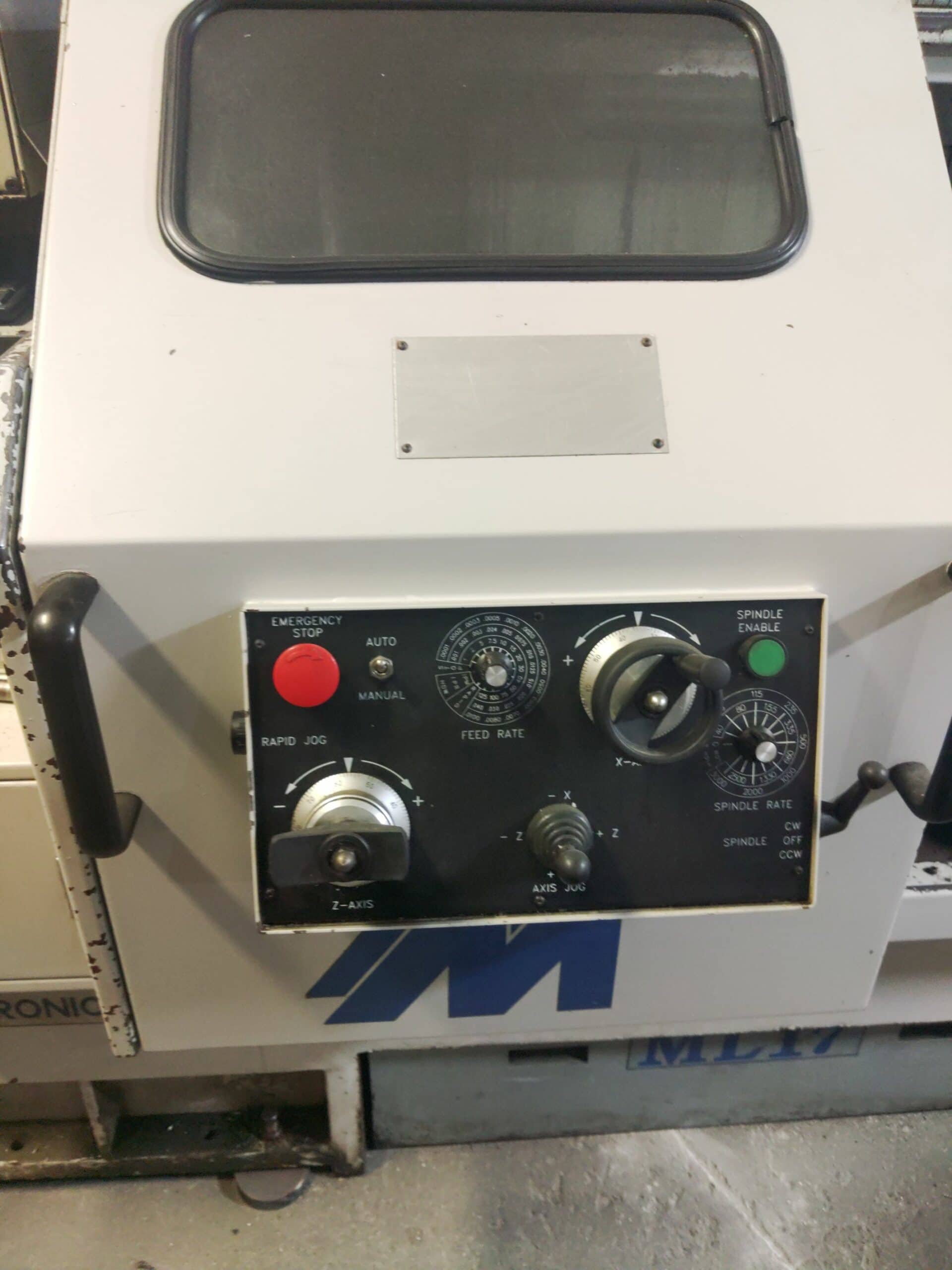 Milltronics ML17 Series B CNC Flat Bed Lathe, 2007 - Centurion 6 Control, 8" 3-Jaw Chuck & Tailstock! - Image 2