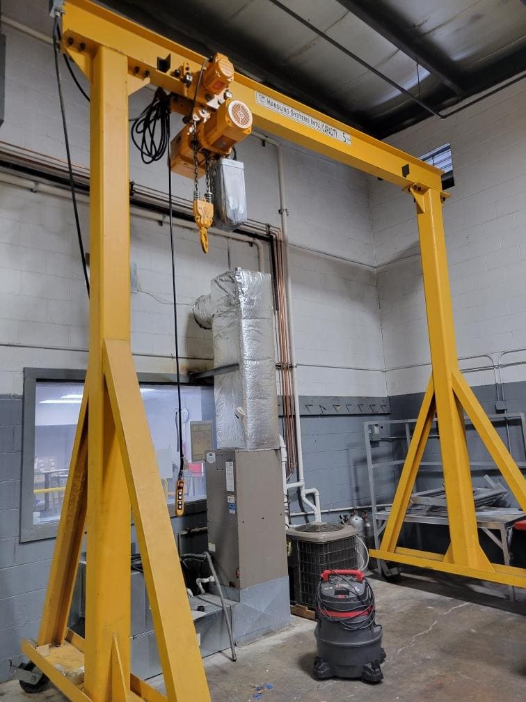 5 Ton Handling Systems INTL Fixed Height Gantry Crane, 2013 - With Harrington 5 Ton Hoist