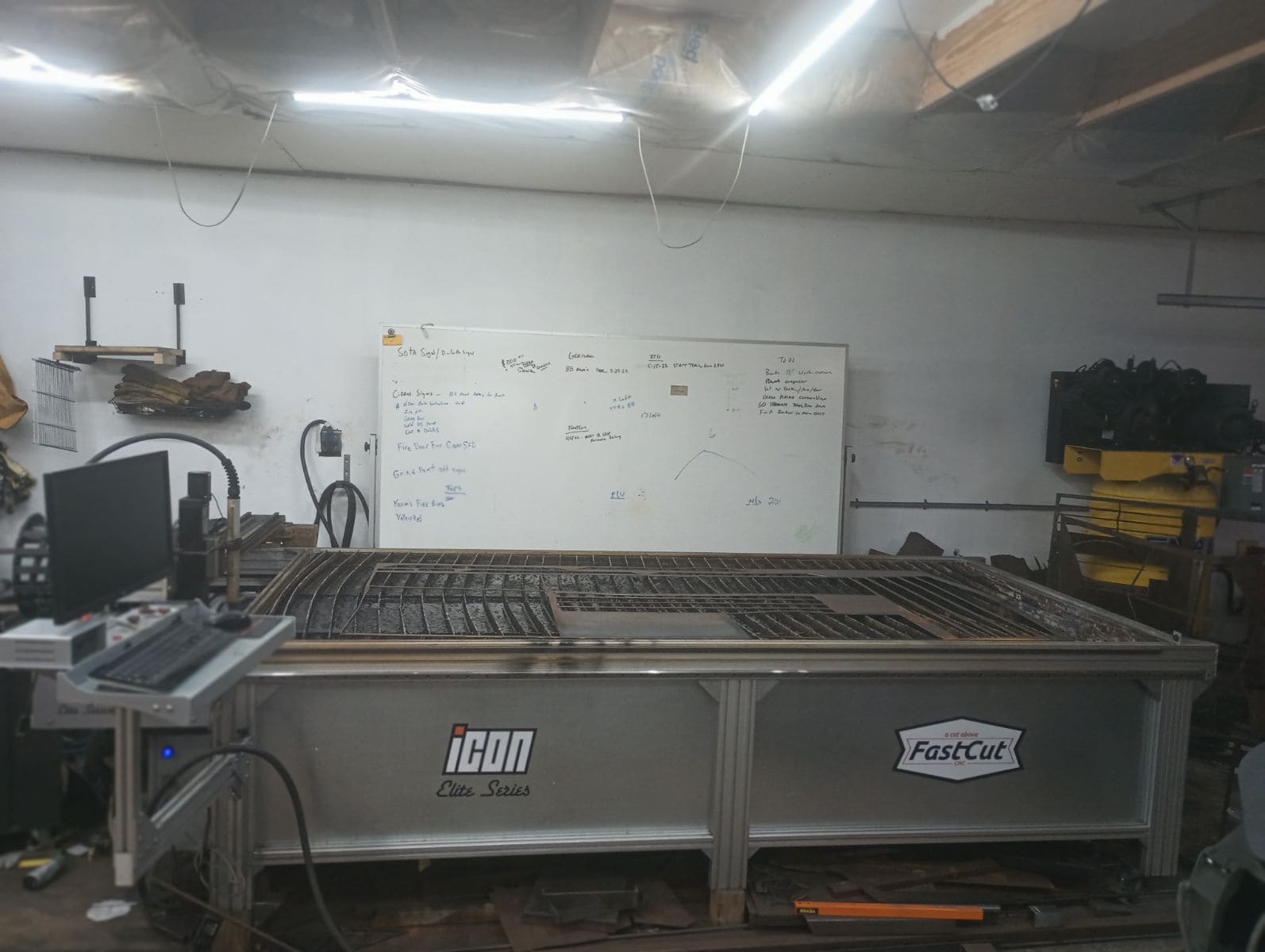 5x10 Fast Cut Icon Elite Plasma Table with Water Bed and Hypotherm Power Max85, 2020