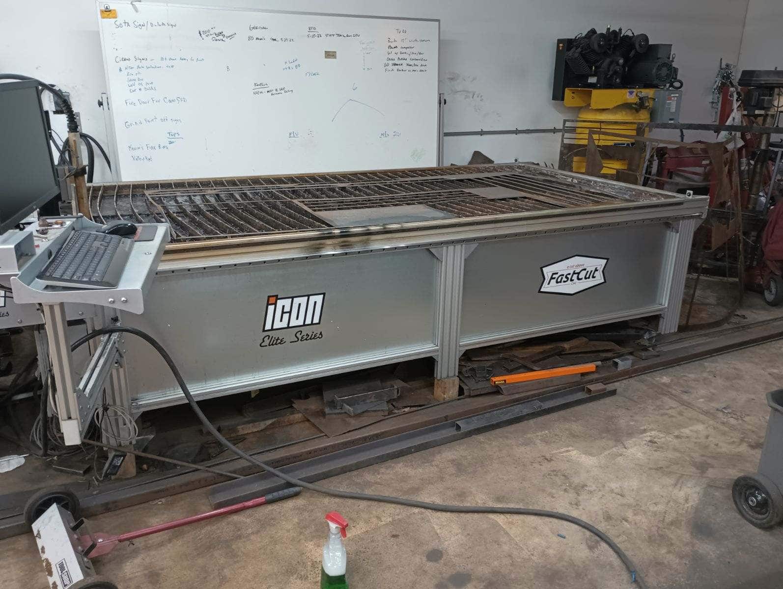 5x10 Fast Cut Icon Elite Plasma Table with Water Bed and Hypotherm Power Max85, 2020 - Image 2