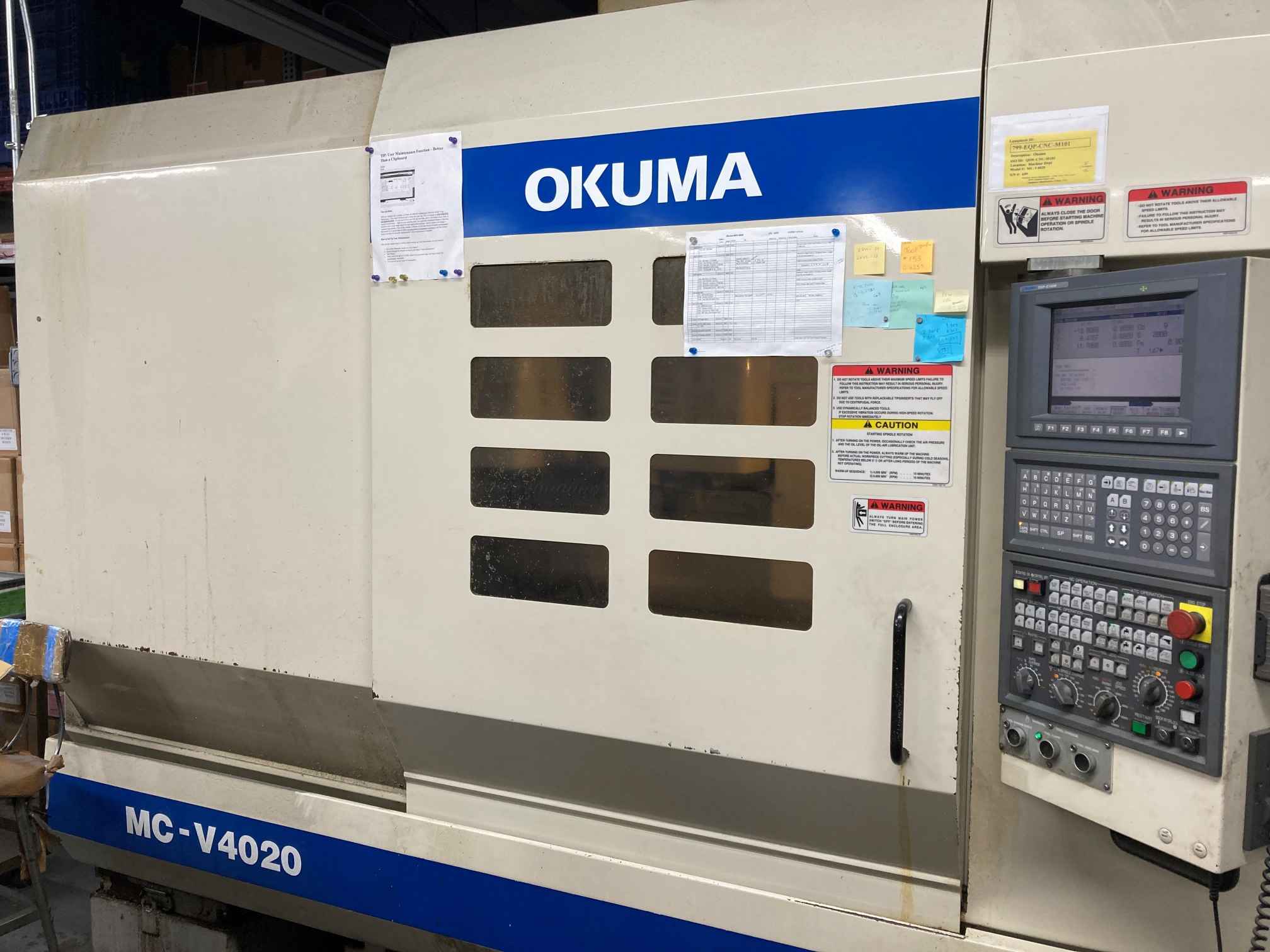 Okuma MC-V4020 VMC CNC , 2005 - 15k RPM Spindle, 32 ATC, Low Hours
