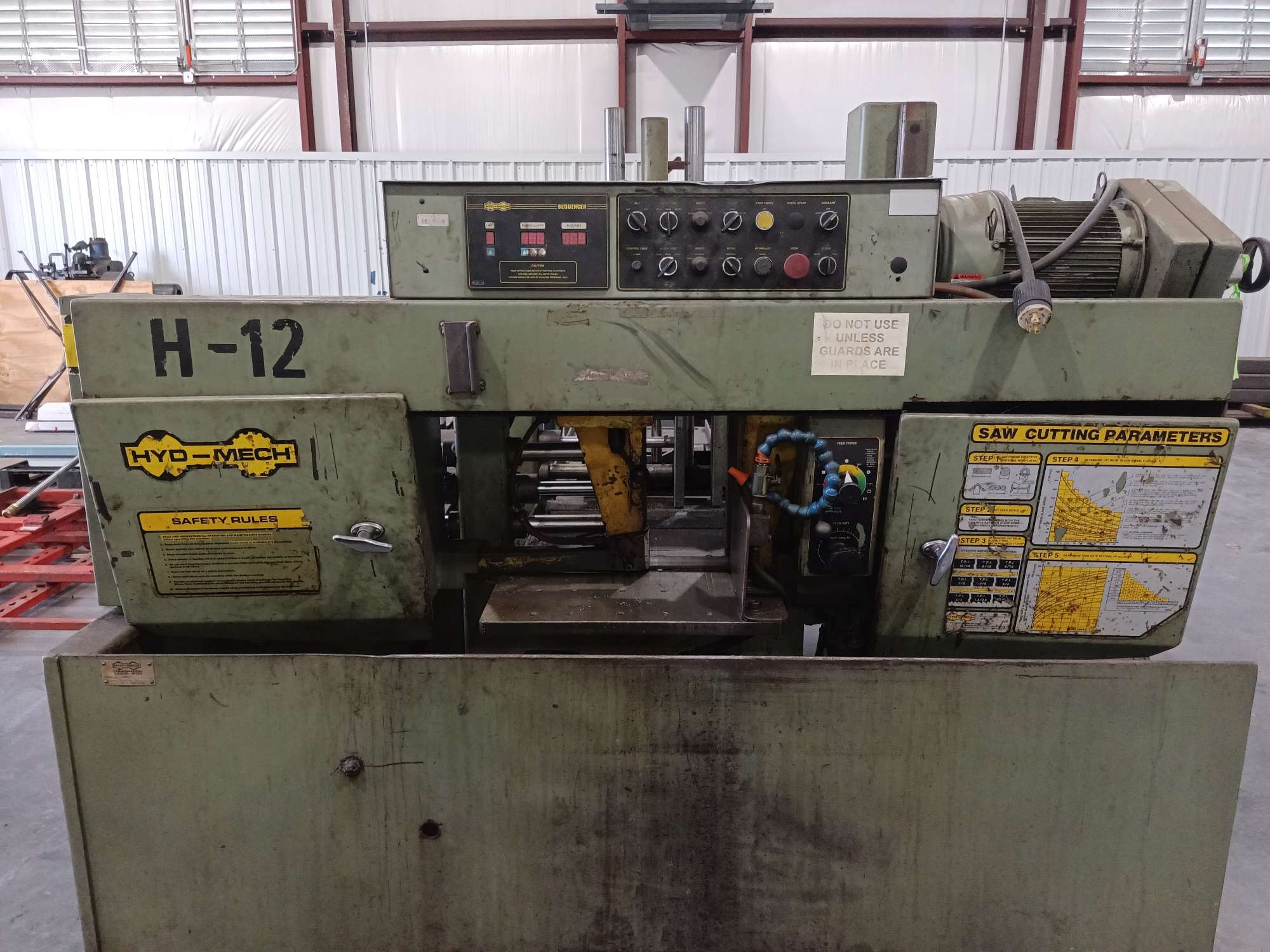 12" X 12" Hyd-Mech H-12A Horizontal Band Saw, 1999