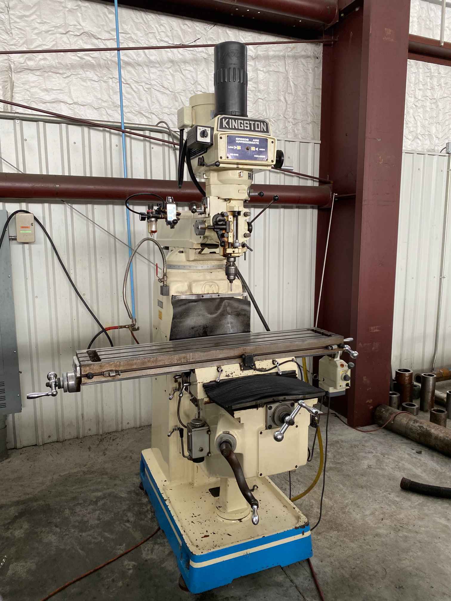 10″ x 50″ Kingston KMT 4V Vertical Mill