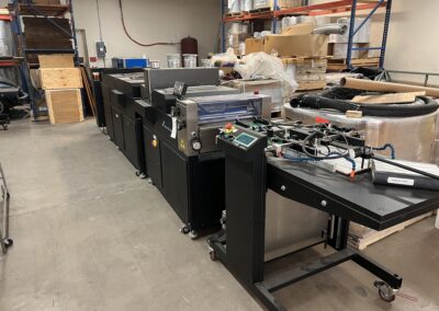 fabcon swift uv doctor roll coater w/ automatic loader and unloader 18 inch wide