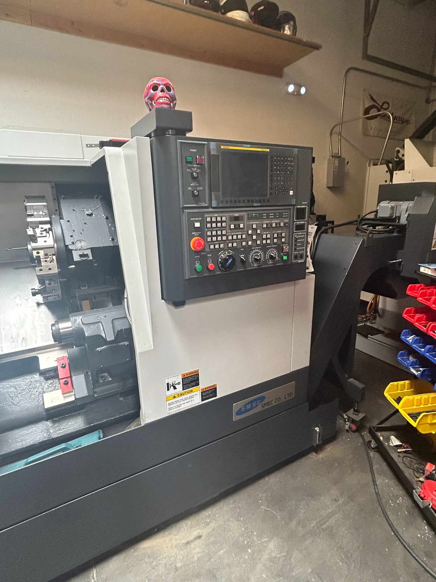 Samsung SL25E CNC Lathe, 2019 - Tailstock, Chip Conveyor, Fanuc Control - Image 2
