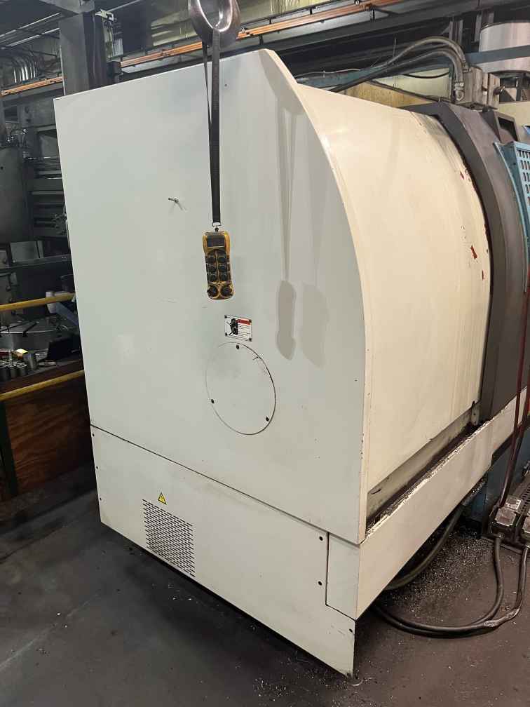 YCM TC-36 CNC Lathe, 2002 - Fanuc Control, Chip Conveyor - Image 3