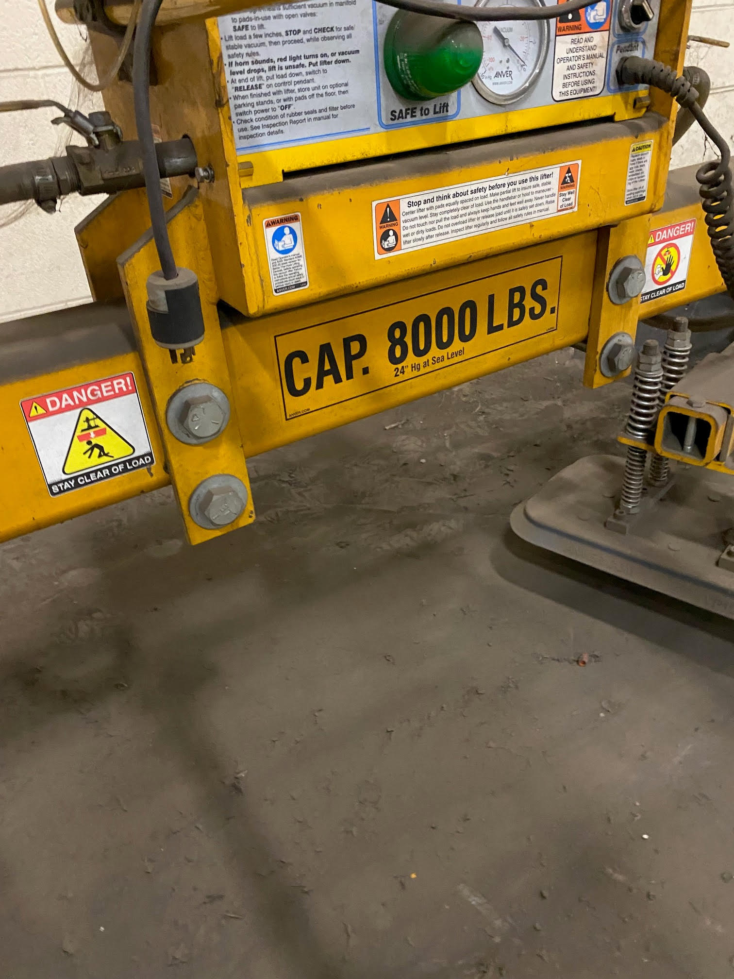 Anver VPE3-HDO W/L800M8-190-4/53 Plate Vacuum Sheet Lifter, 2007 - Image 4