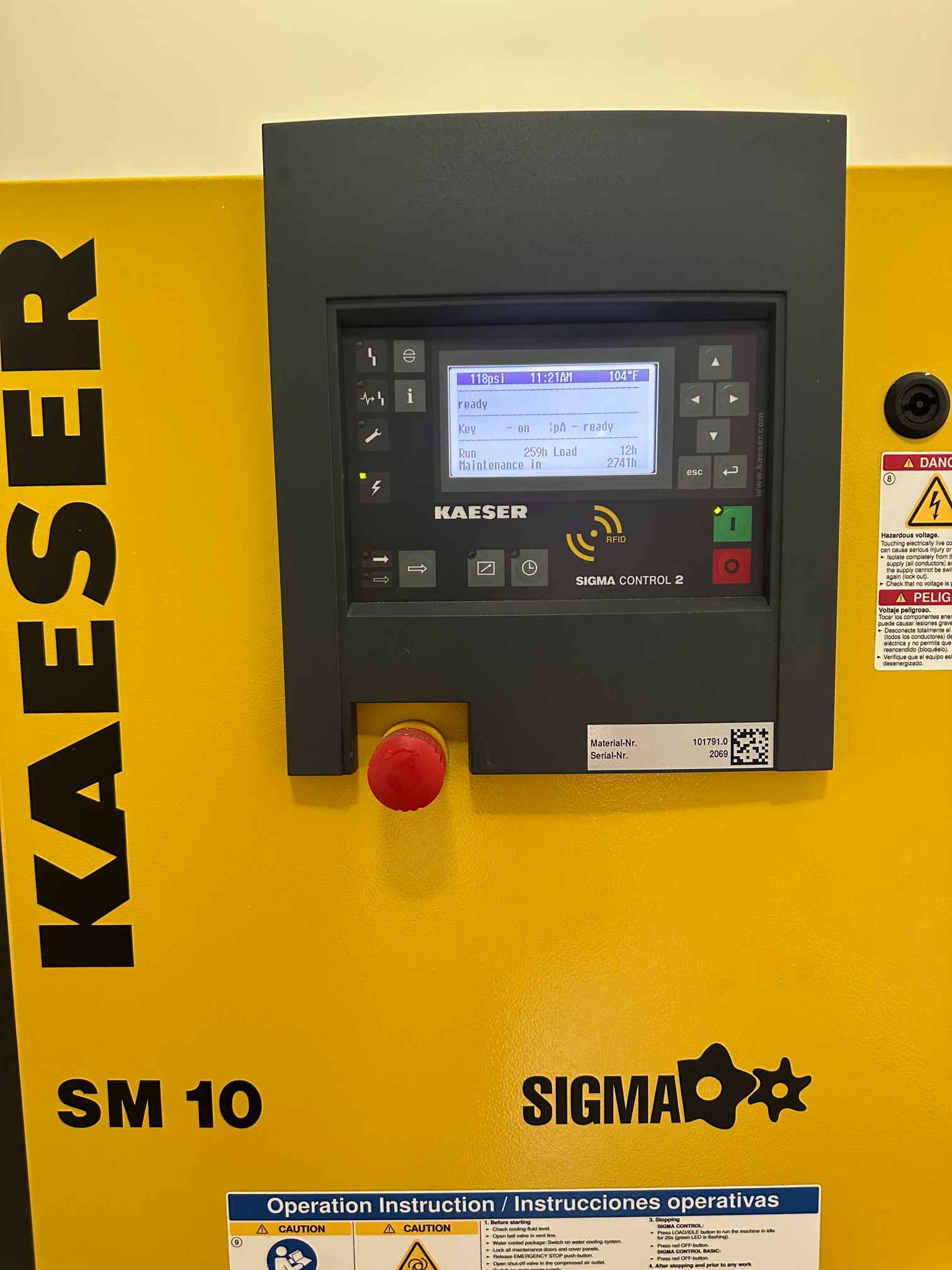 10 HP Kaeser Aircenter SM10 Rotary Screw Air Compressor, 2022 - Image 4