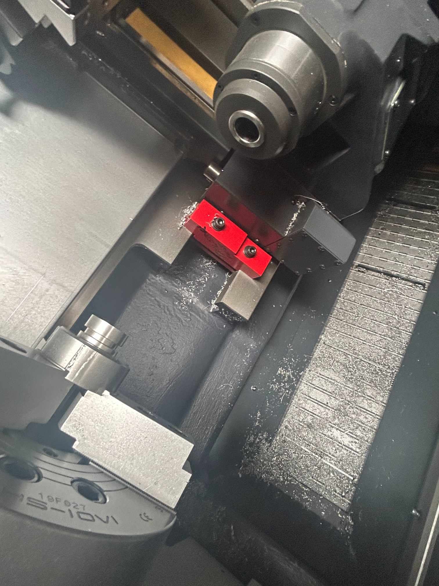 Samsung SL25E CNC Lathe, 2019 - Tailstock, Chip Conveyor, Fanuc Control - Image 6