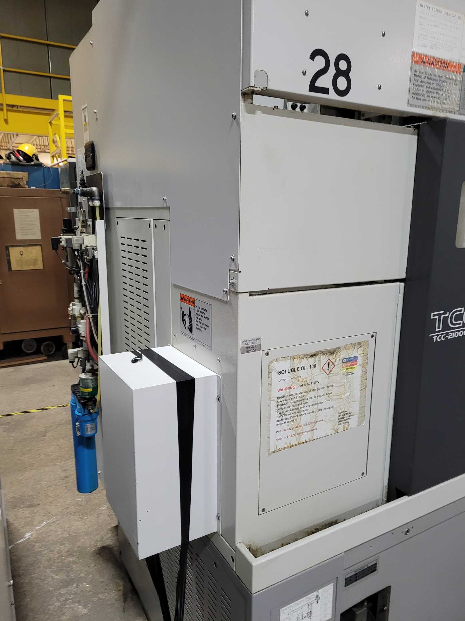 Takisawa TCC-2100G L2 CNC Lathe, 2017. Chip Conveyor, Carousel Feeder, Fanuc Control - Image 7
