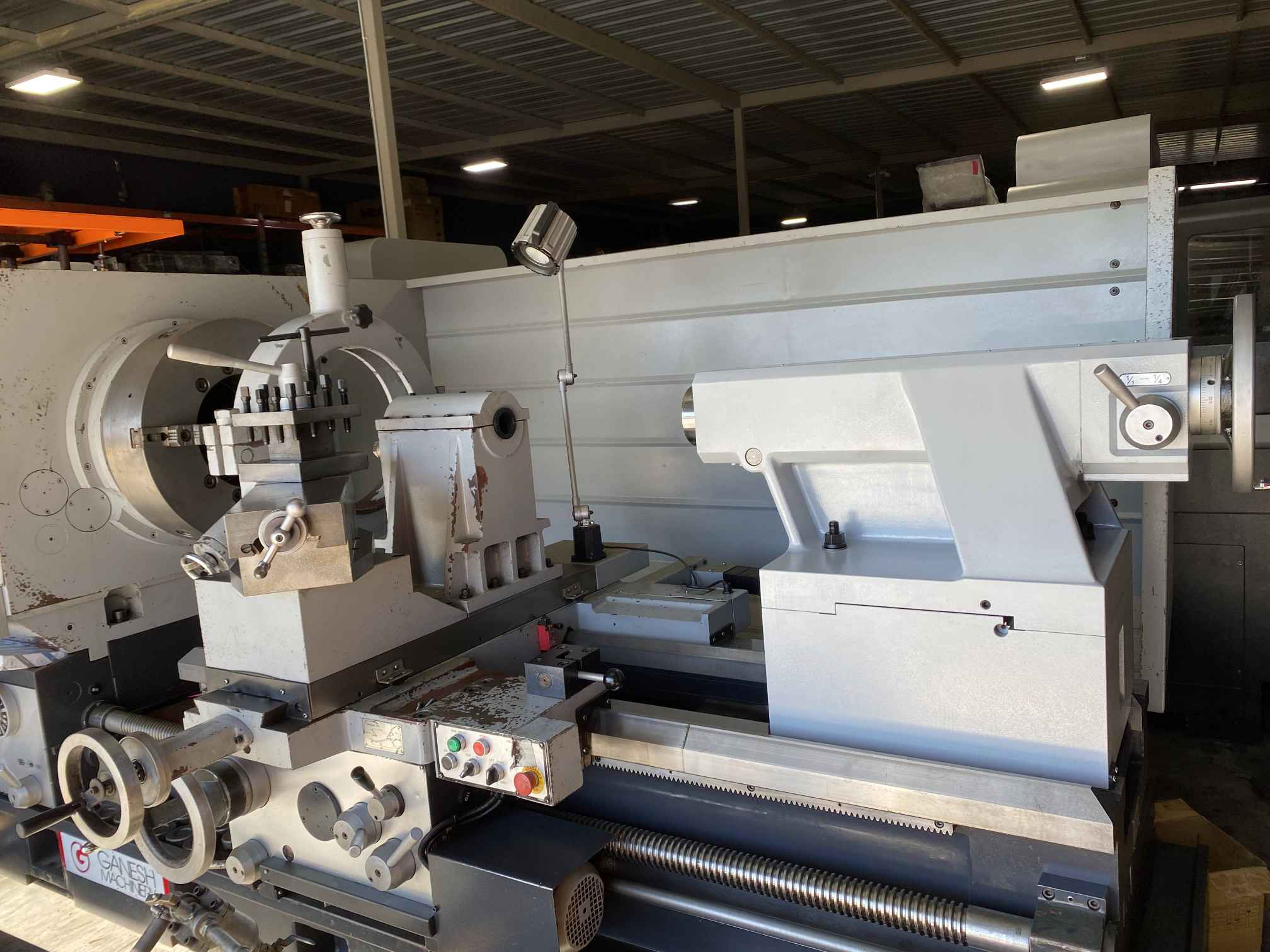 Ganesh GT – 4460 HL Heavy Duty Engine Lathe, 2018 - 12" Bore, Tailstock, Chucks/Stead Rest Included