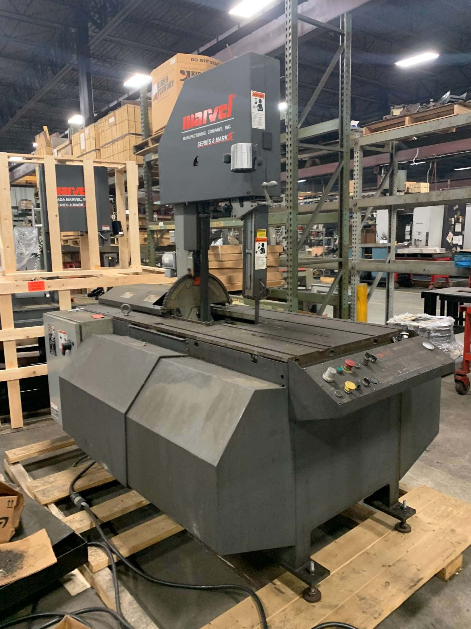 18" x 22" Marvel Series 8 Mark III Vertical Band Saw, 2018 - Demo Unit, Production Ready